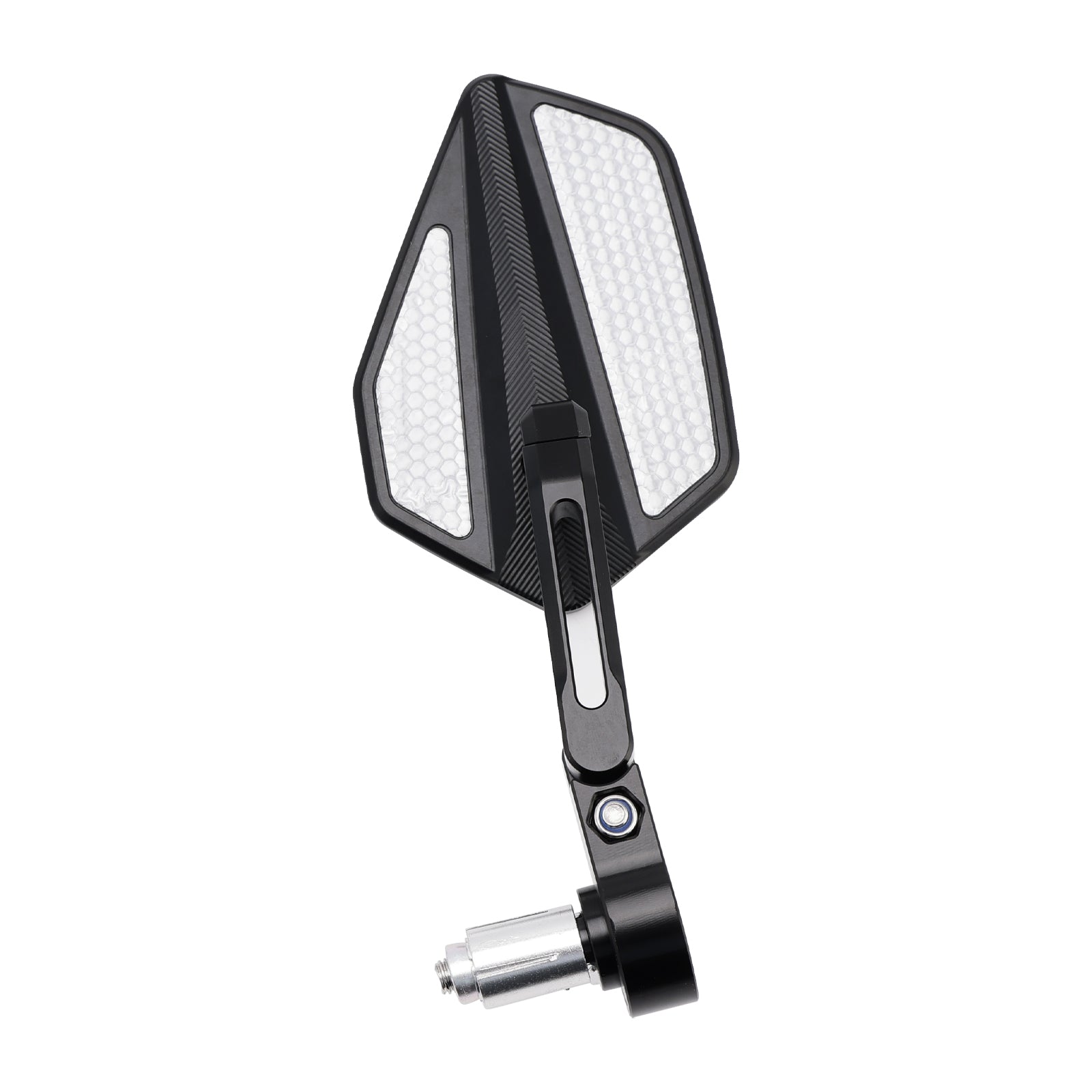 Ensemble de rétroviseurs d'extrémité de guidon en aluminium CNC noir 7/8" Rétroviseurs universels
