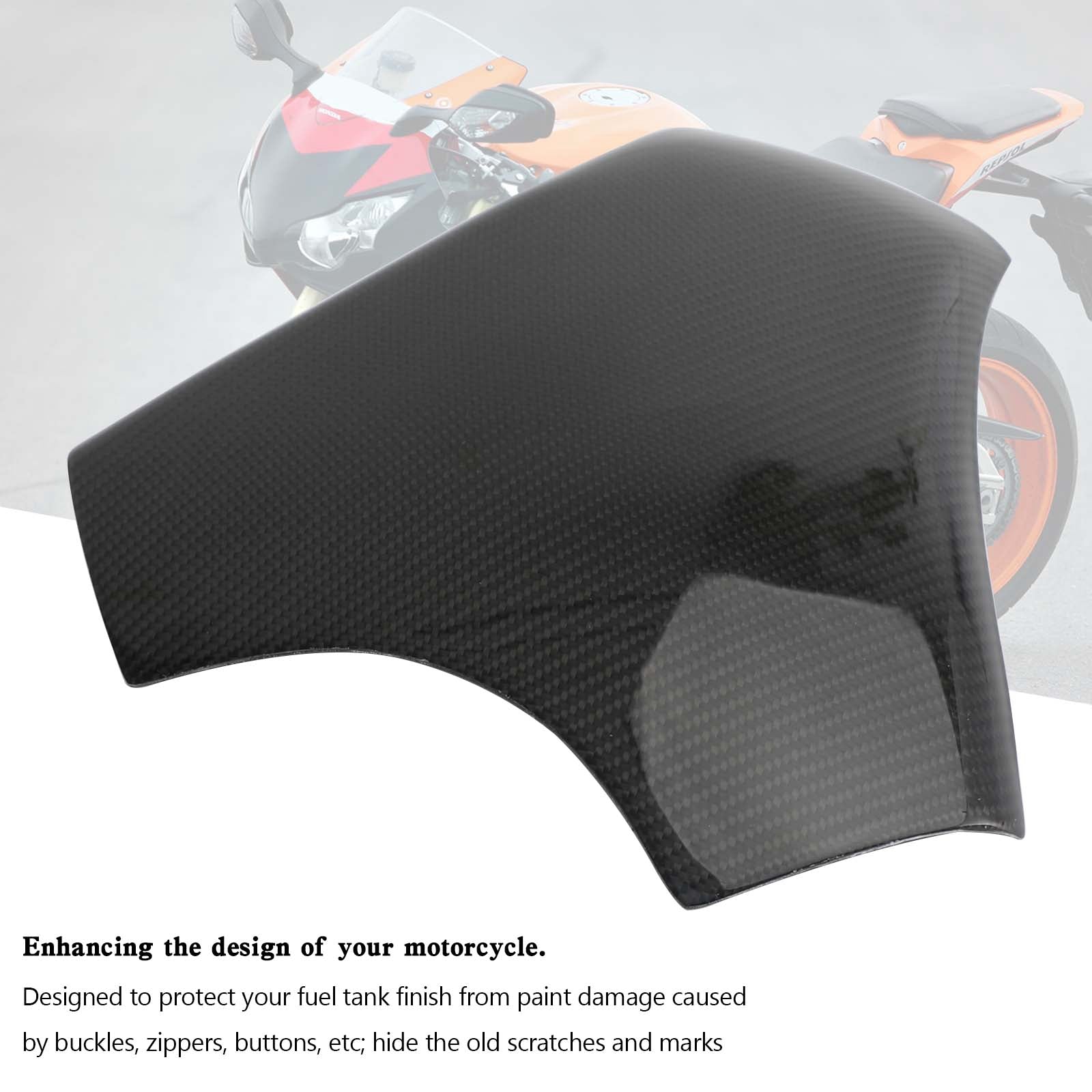 Protecteur de carénage de panneau de couvercle de réservoir de gaz en carbone Honda CBR1000RR 2008-2011