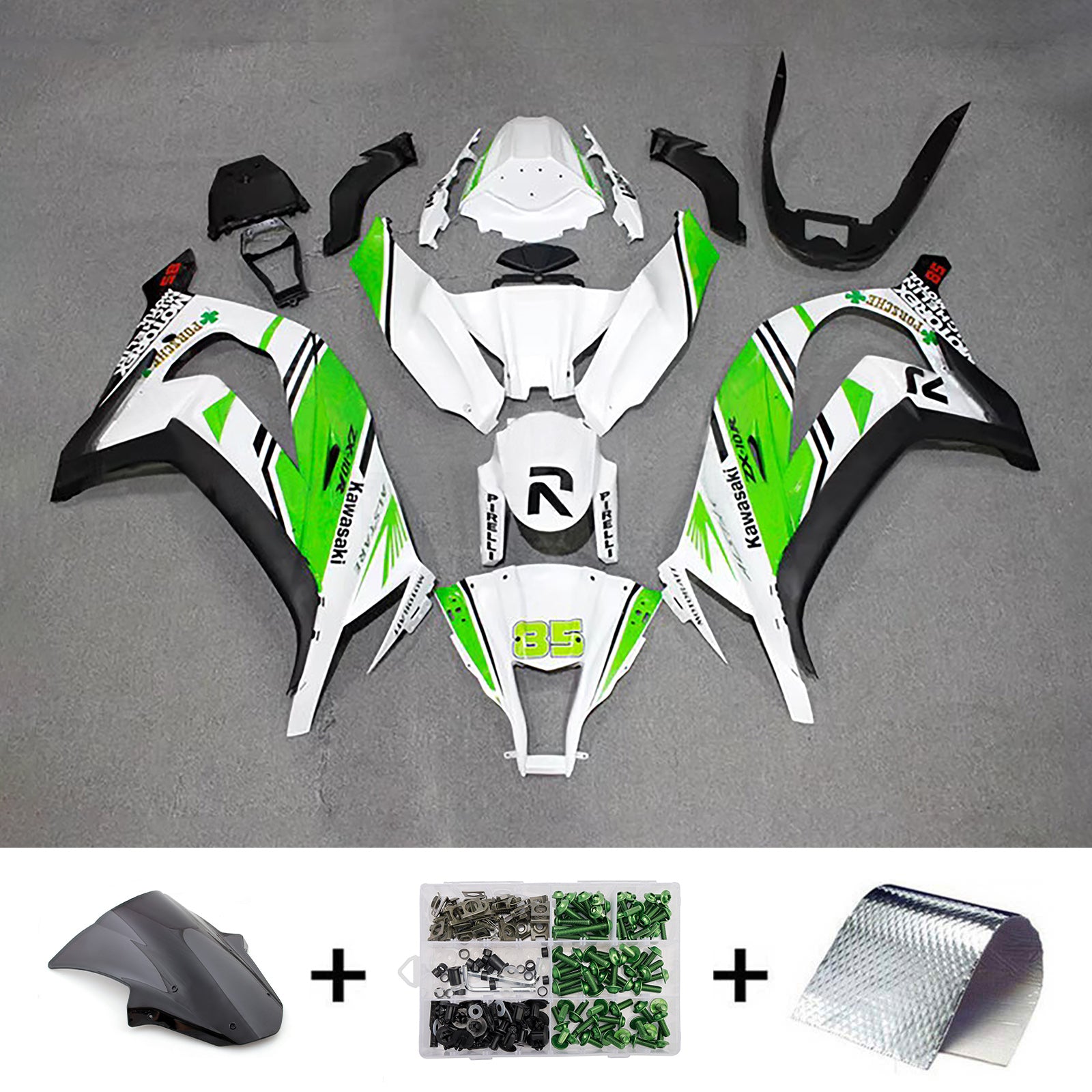 Kit carena iniezione carrozzeria in plastica ABS adatta per Kawasaki ZX10R 2011-2015