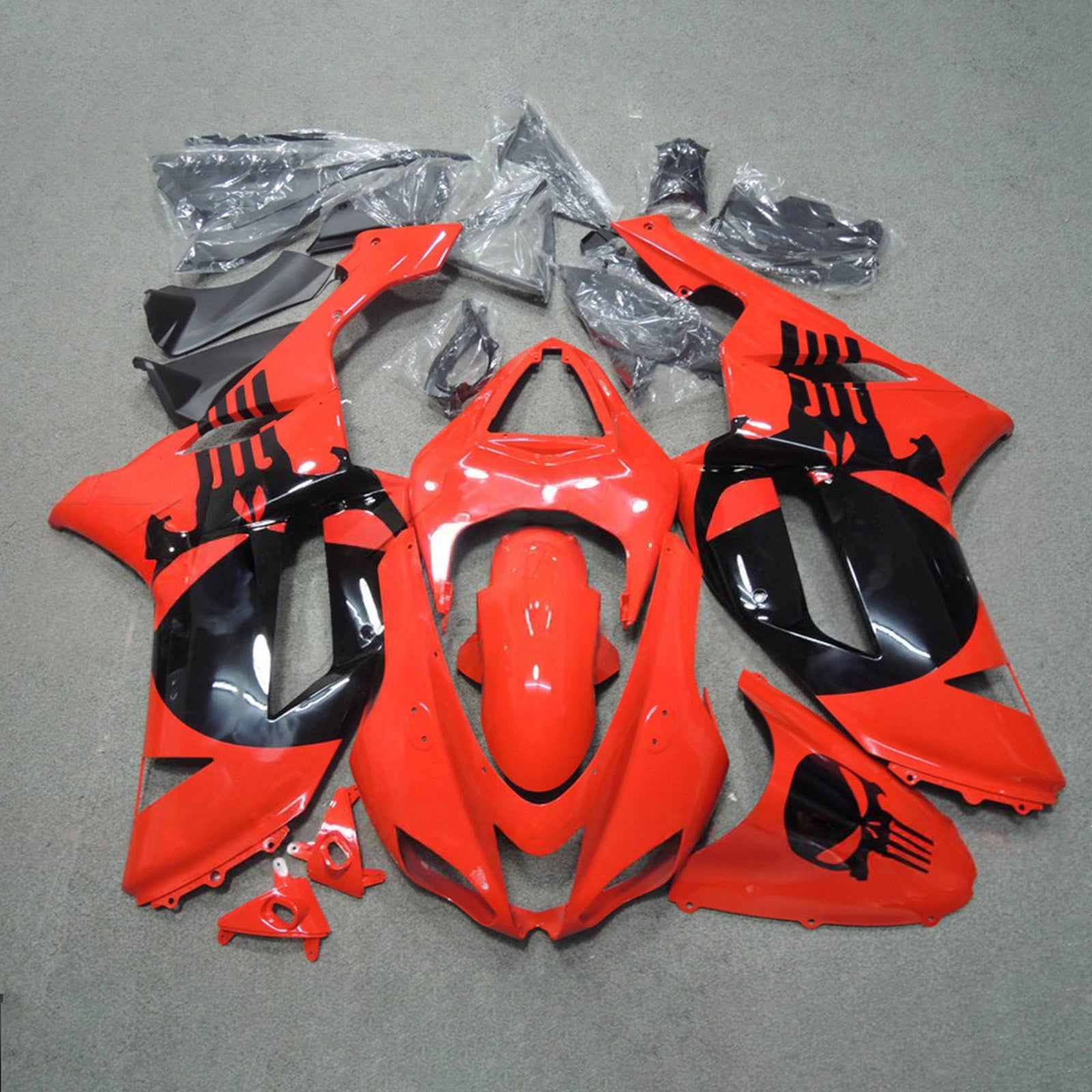 Injection Fairing Kit Bodywork Plastic ABS fit For Kawasaki ZX6R 636 2007-2008