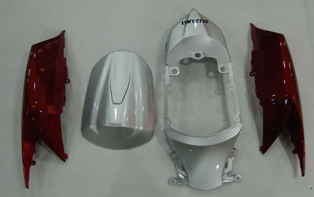 2008-2010 Suzuki GSXR 600 750 Silver Red GSXR Racing Fairings Generic