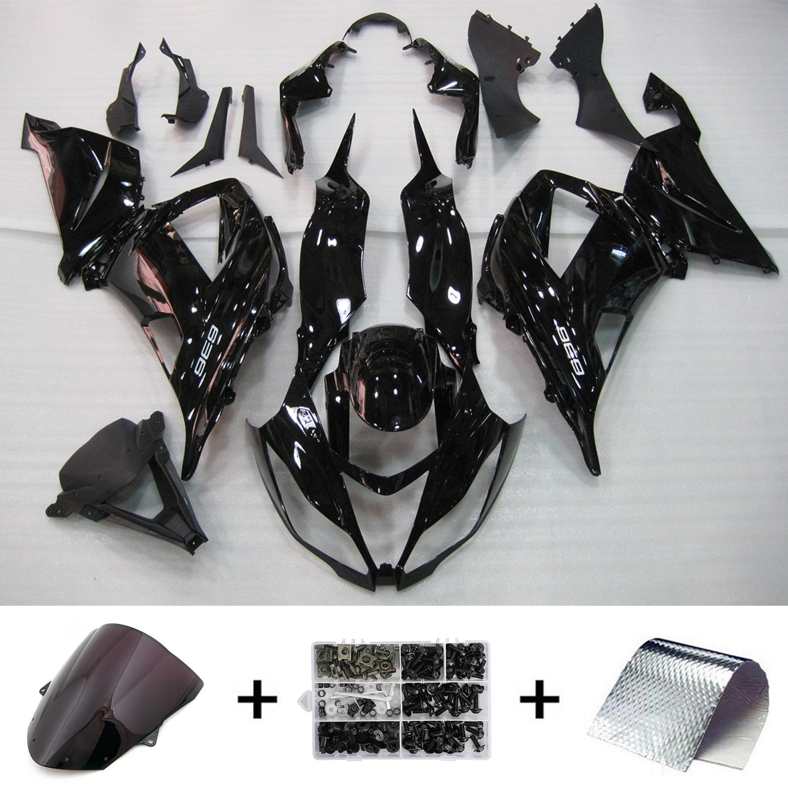 2013-2018 Amotopart ZX6R 636 Bodywork Fairing ABS Injection Molded Plastics Set 4 Color Generic