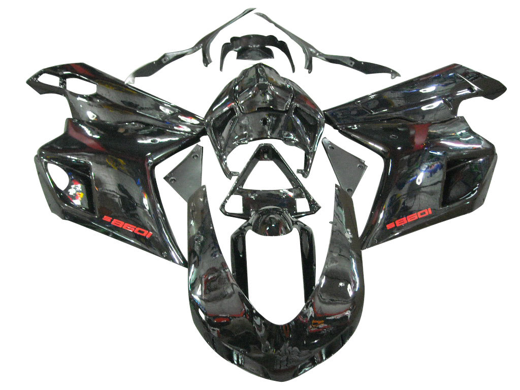 2007-2012 Ducati 1098/1198/848 Black Bodywork Fairing ABS Injection Mold 4# Generic