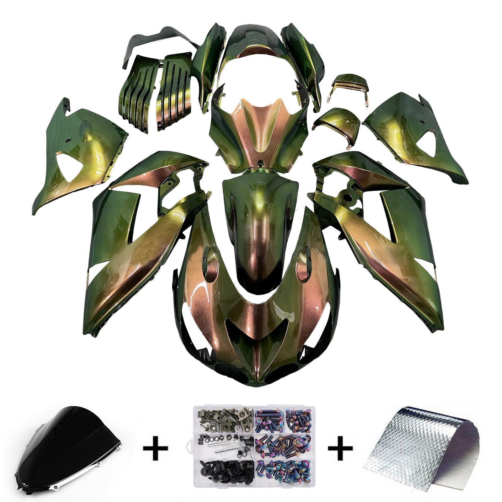 Injection Fairing Kit Bodywork fit For Kawasaki ZX14R ZZR1400 2006-2011