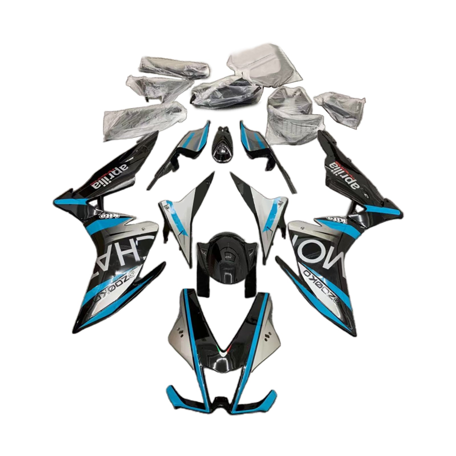 2009-2015 Aprilia RSV4 1000 Kit de carénage Kit de carrosserie Plastique Abs