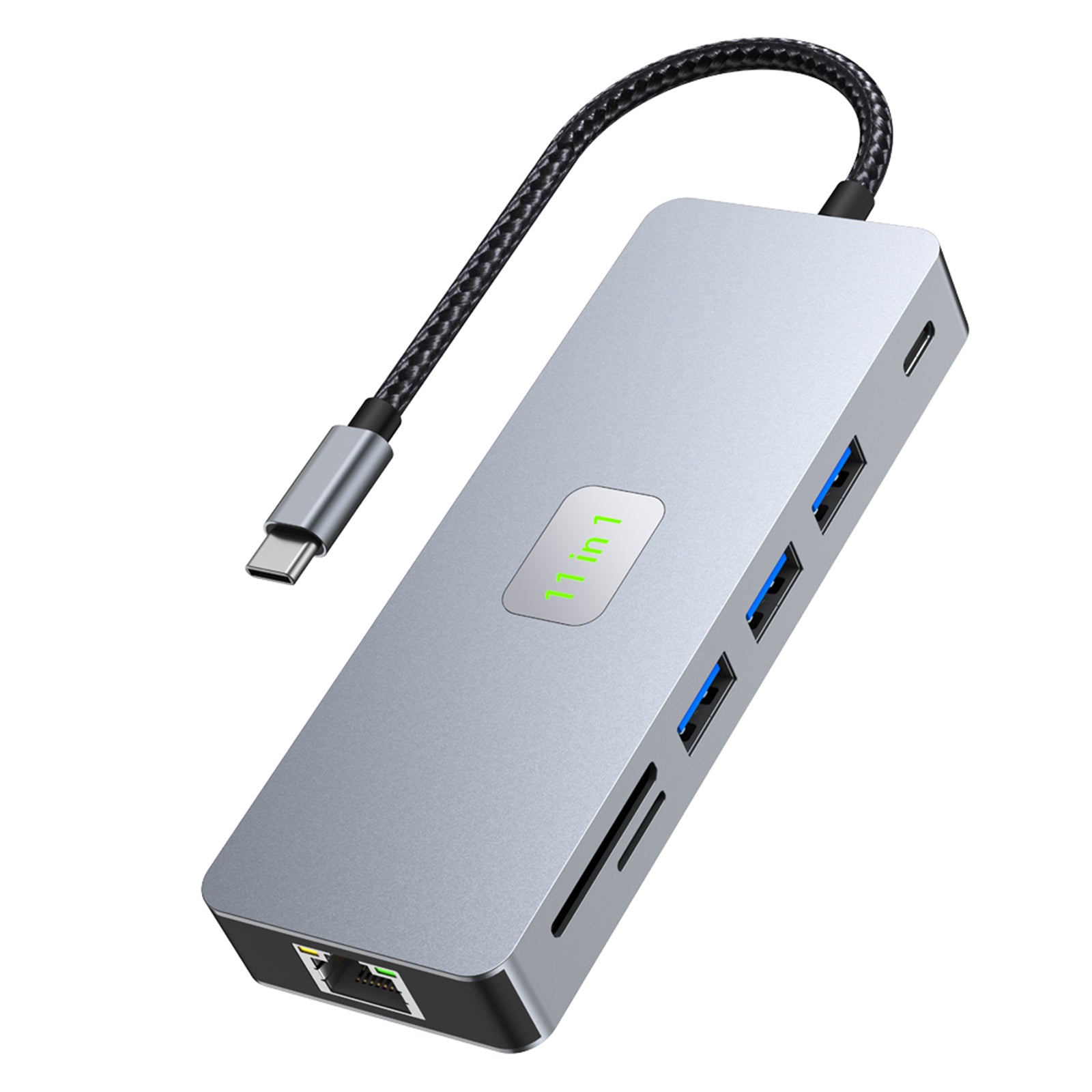 11 in 1 TYPE-C naar RJ45 Gigabit USB3.0 HDMI VGA Audio USB-C data SD/TF PD100W