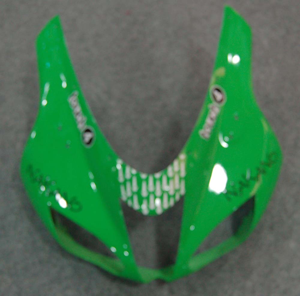 2007-2008 Kawasaki ZX6R ZX636 stroomlijnkappen Groen Zwart ZX6R Racing Generiek