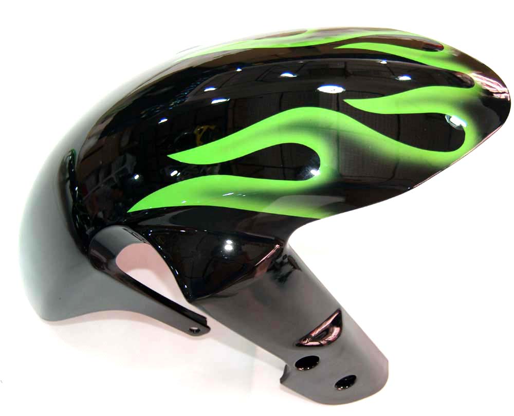 2008-2010 Suzuki GSXR 600 750 Black & Green Flame GSXR Racing Fairings Generic