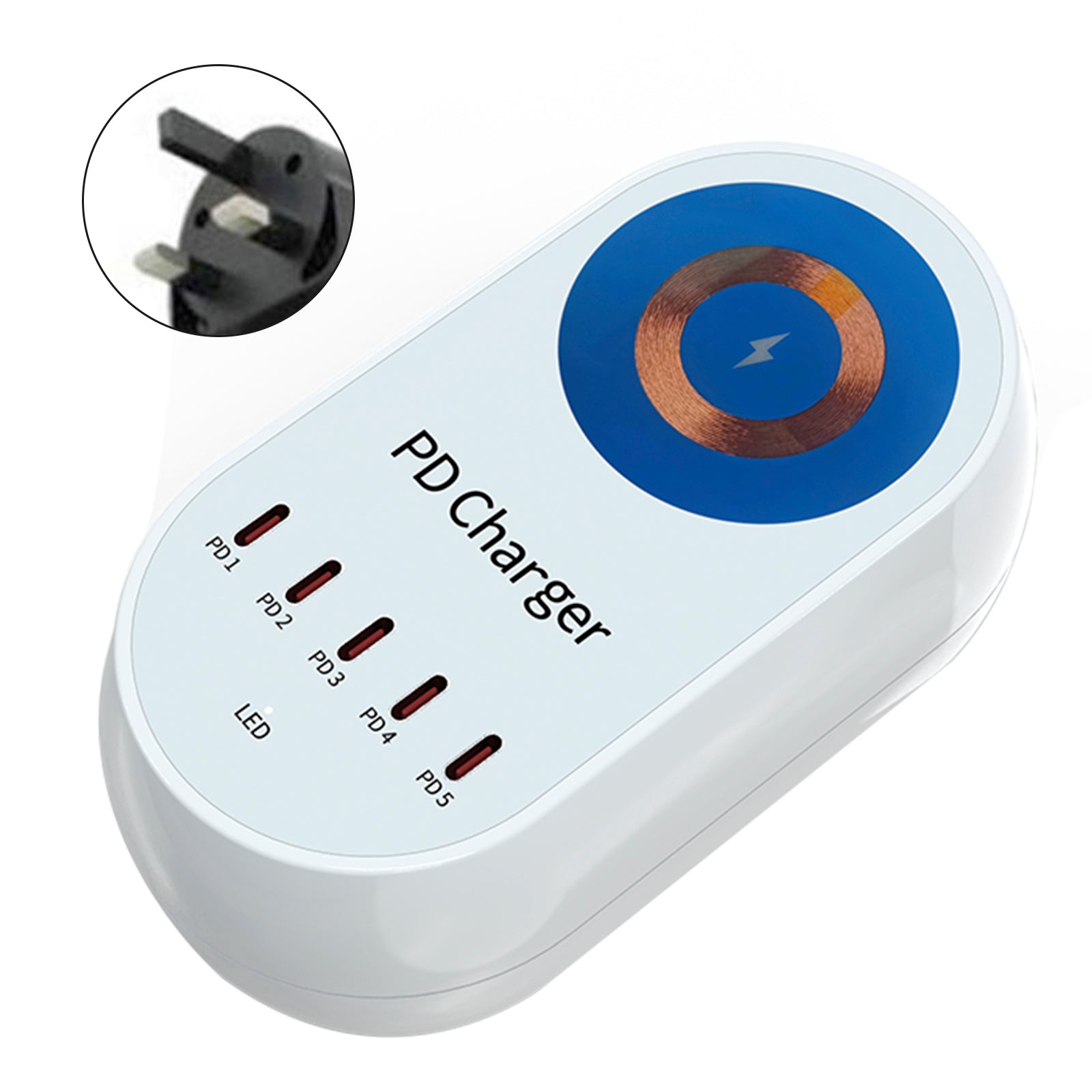 140W lader magnetisk trådløs hurtiglading PD100W bærbar mobiltelefonlader