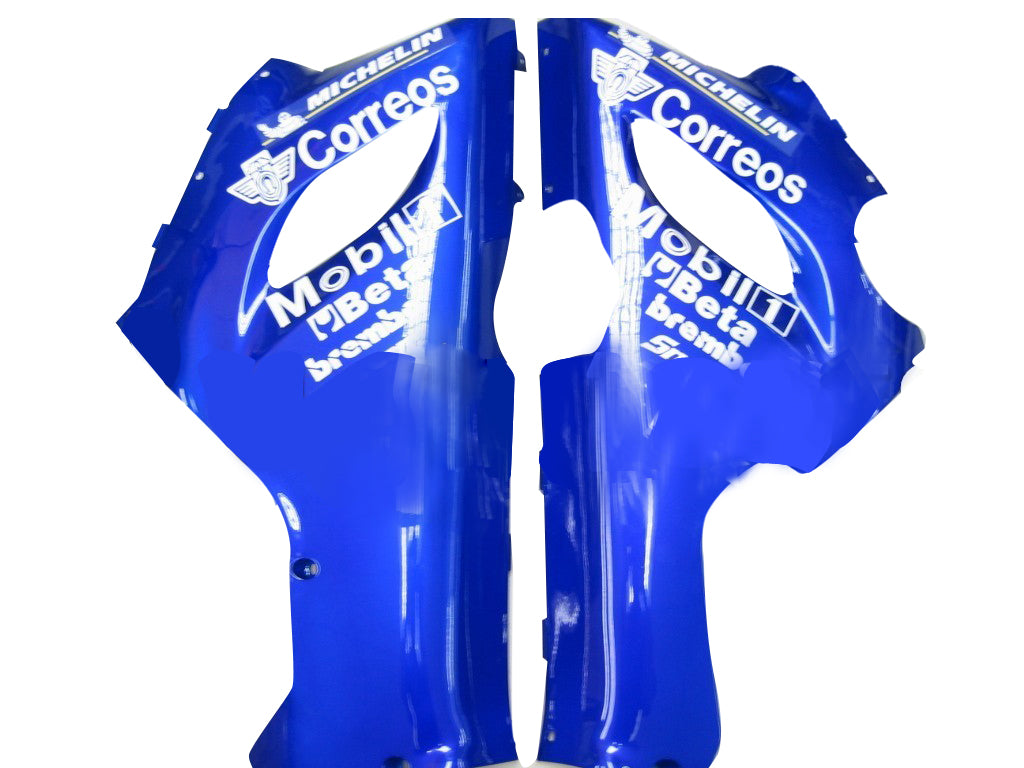 2005-2006 Kawasaki ZX6R 636 stroomlijnkappen blauw wit West Racing generiek