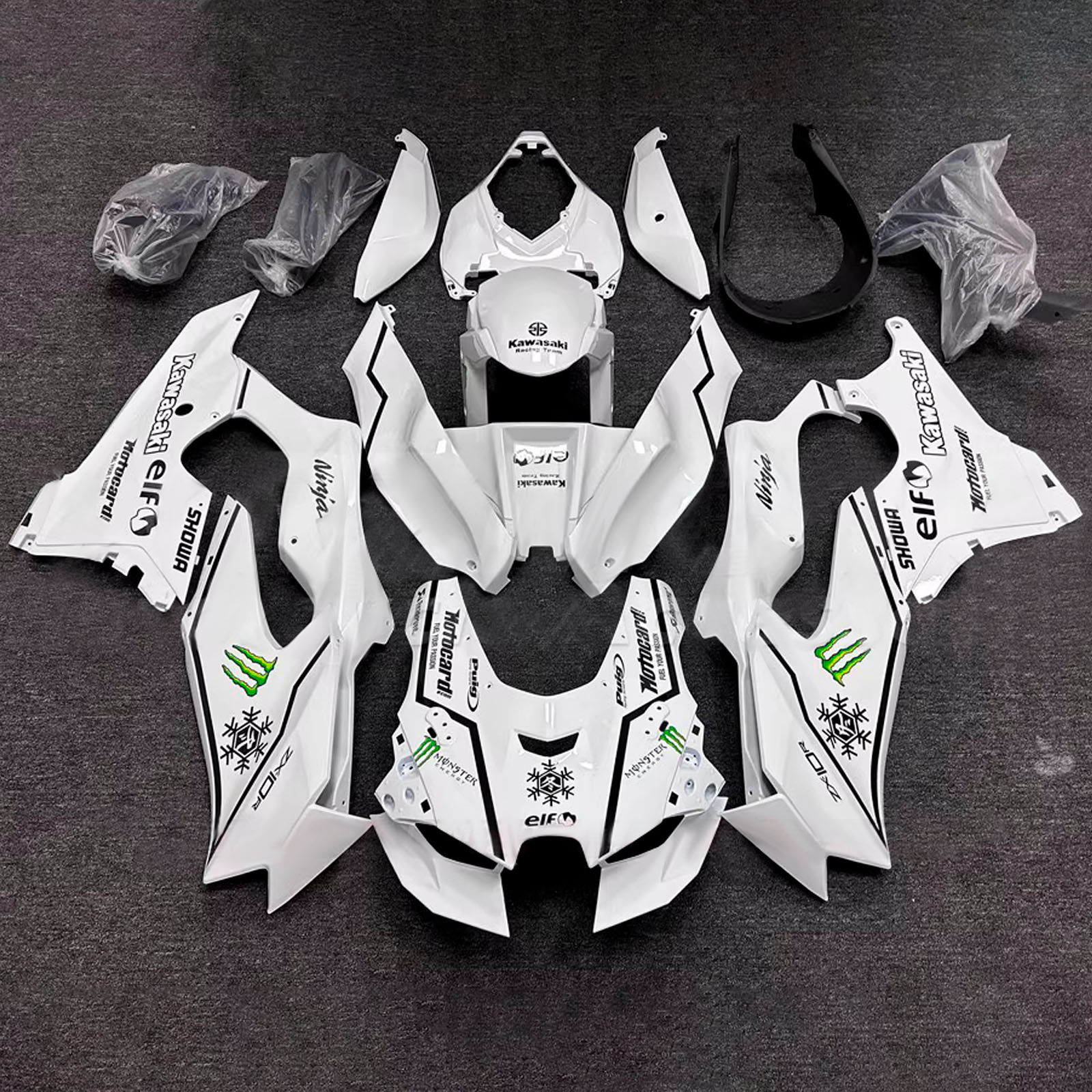 Kit carenatura iniezione Carrozzeria ABS adatto per Kawasaki ZX-10R ZX-10RR 2021-2025