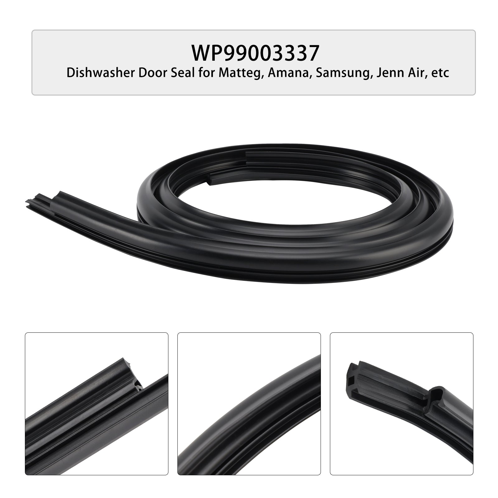 WP99003337 Deurafdichting vaatwasser voor Maytag Amana Samsung Jenn Air etc