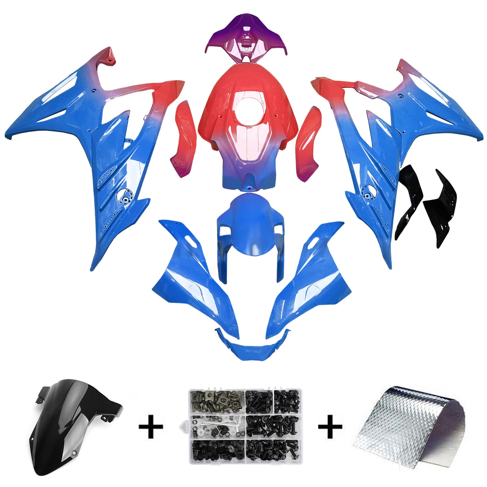 2023-2024 BMW S1000RR Kit de carénage d'injection carrosserie plastique ABS