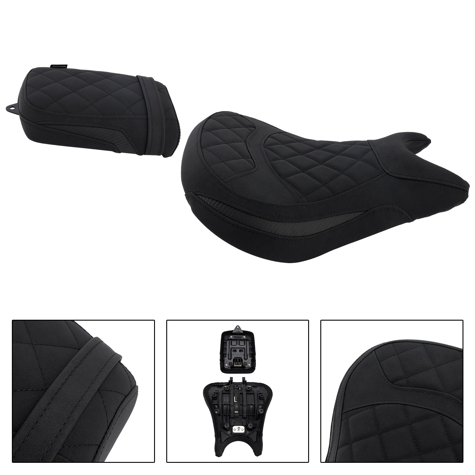 Lower Front W/ Rear Seat Lower Pillion Black For Kawasaki Eliminator 500 24-25