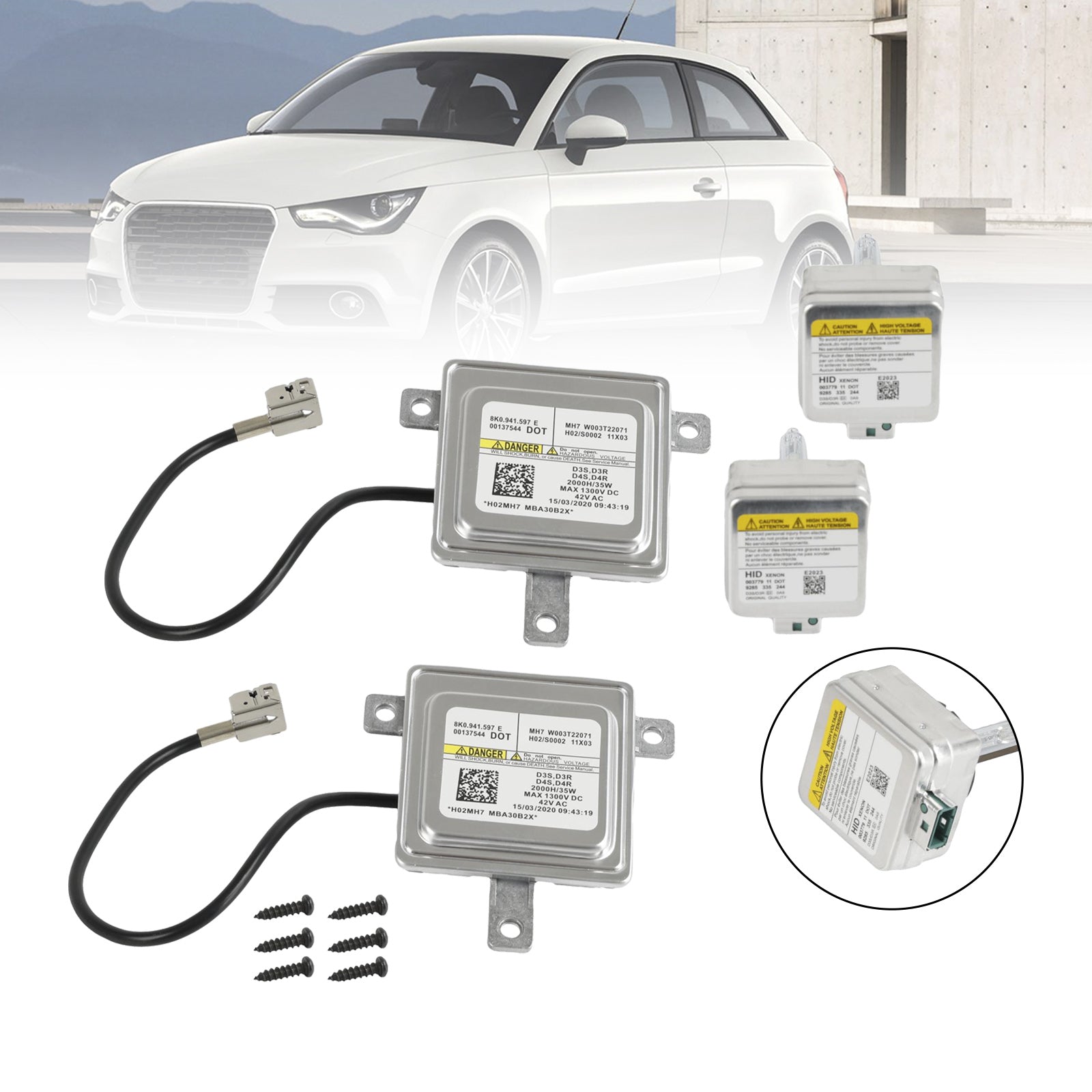 2010-2017 Audi A1 S1 Ballast au xénon et ampoule D3S Module d'unité de commande de lumière HID 8K0941597E