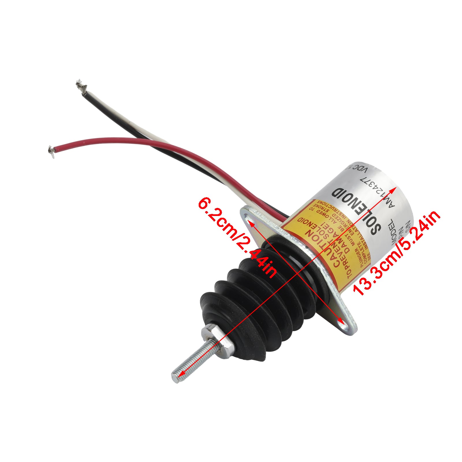 12V Fuel Shut off Solenoid AM124379 AM124377 For John Deere 655 755 856