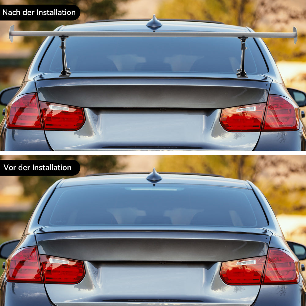 Universal Sedan Aluminum GT Rear Trunk Wing Racing Spoiler Silver #E1 Generic