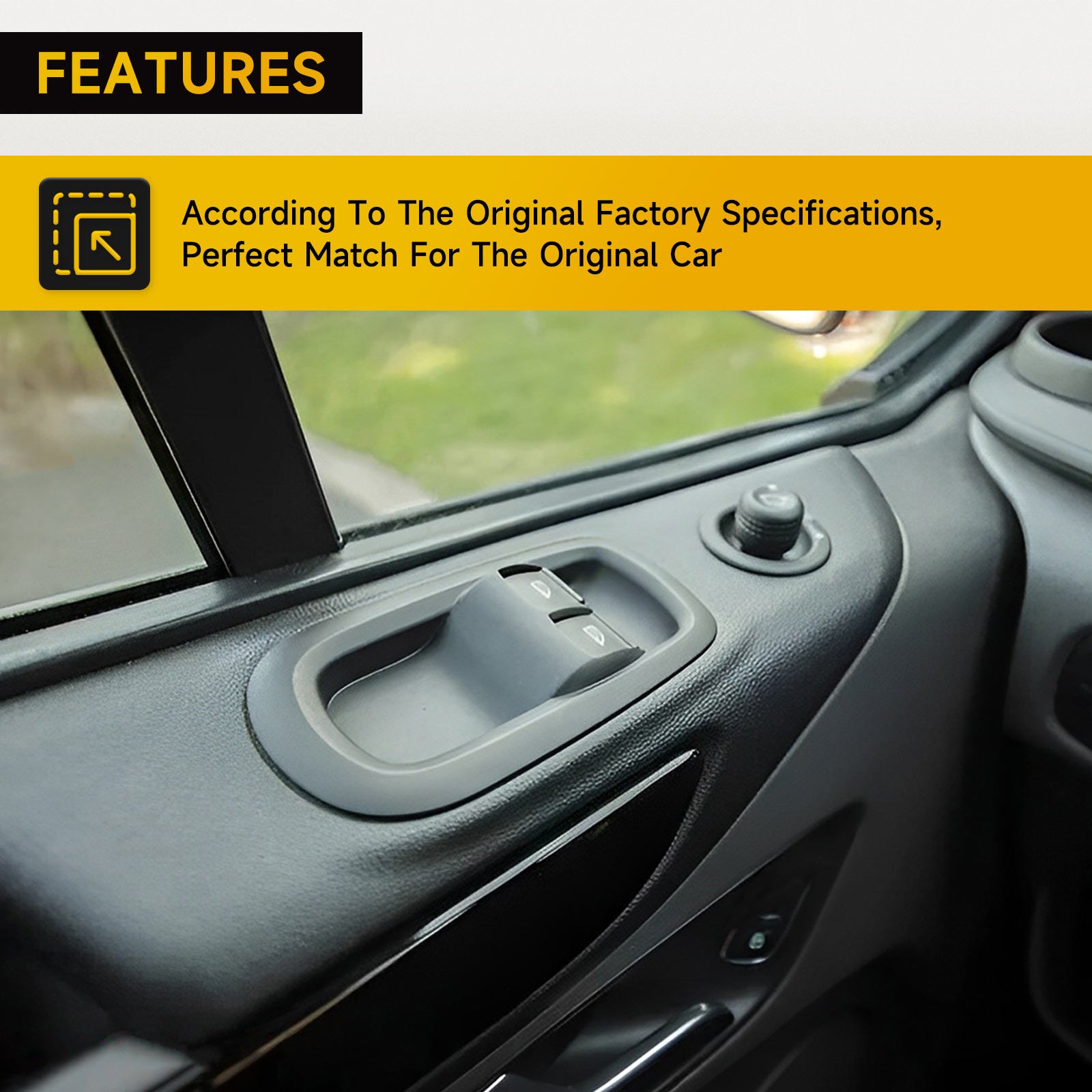 Ford Transit MK8 Custom 2014+ 1791339 Drivers Side Door Double Window Duxutação