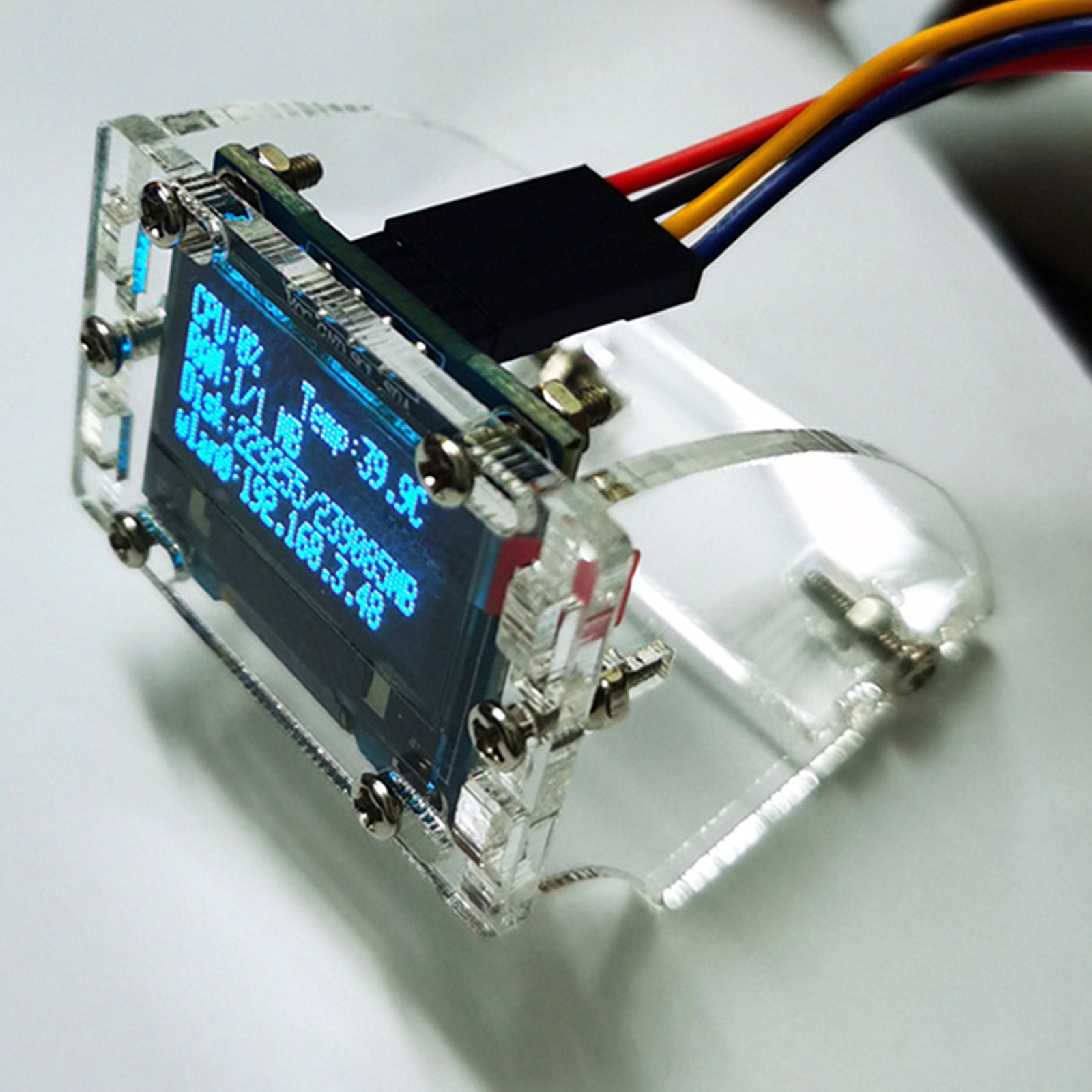 Raspberry Pi 4B 0,96-inch OLED-displaymodule IP-harde schijf-informatiedisplay