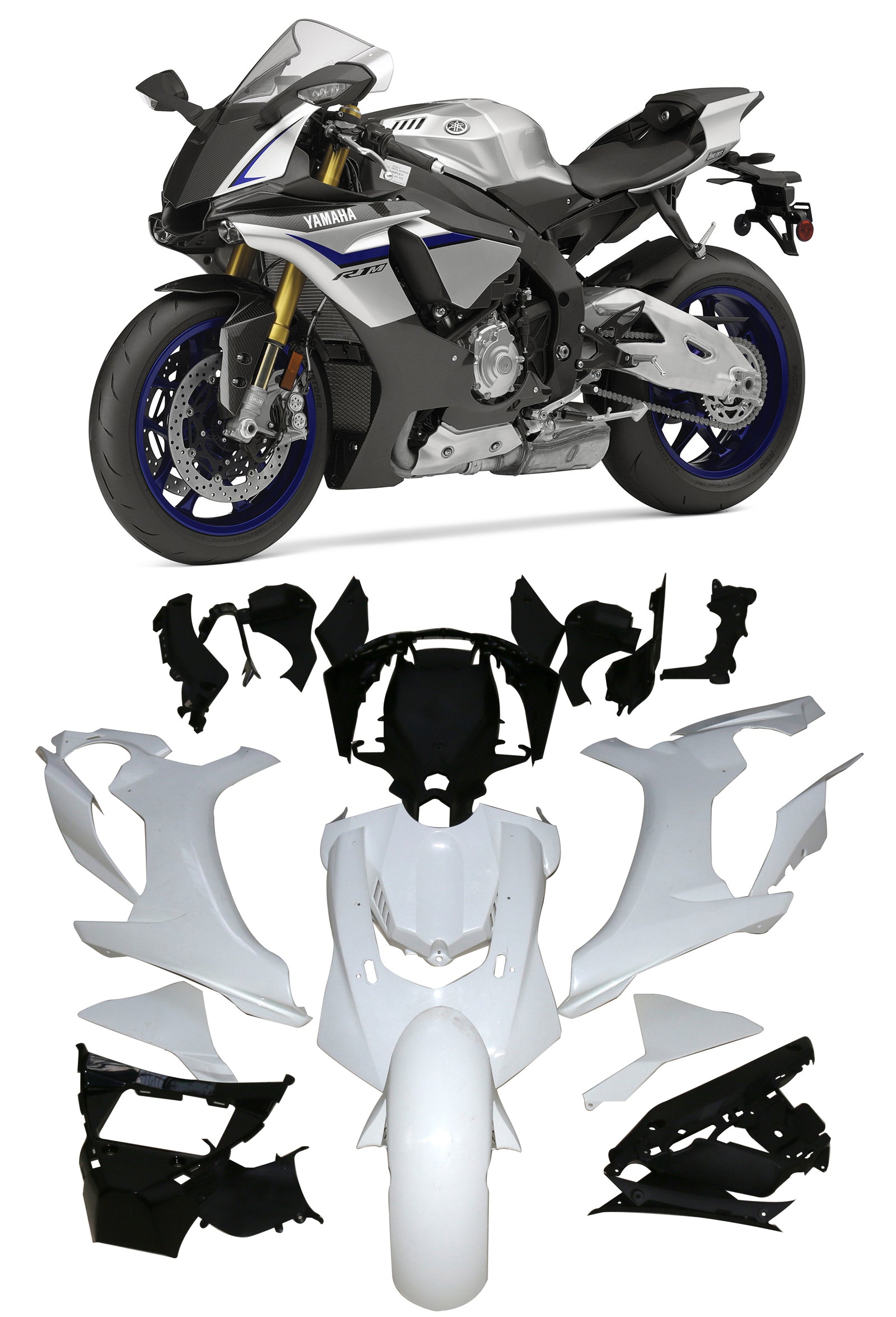 2015-2019 Yamaha YZF 1000 R1 Kit de carénage d'injection carrosserie plastique ABS