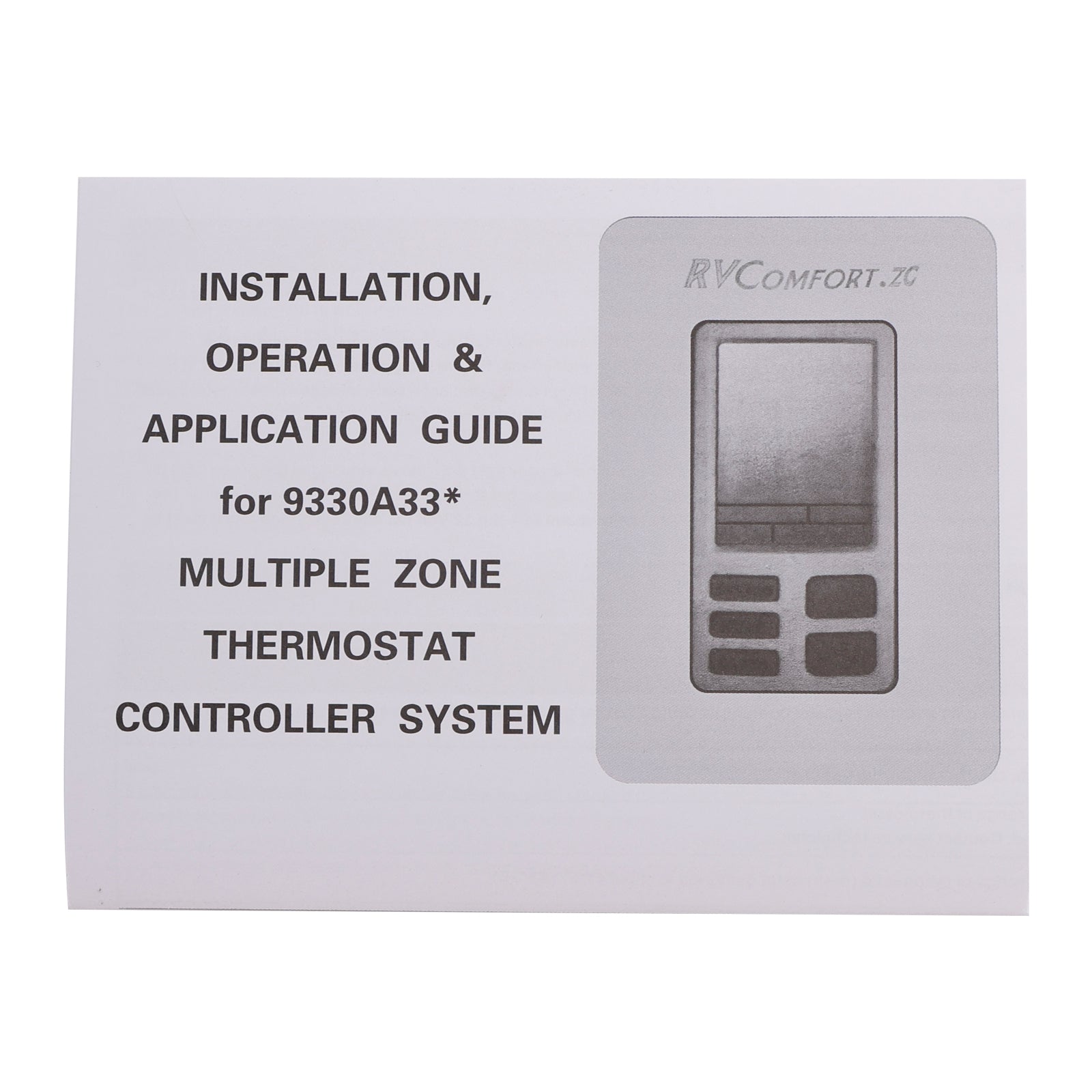 9330A3341 9-serie digitale zonethermostaat 12V zwart