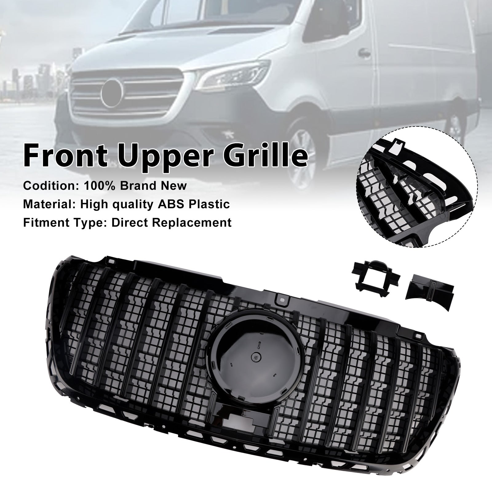 Mercedes Sprinter 2018-2023 W907  W910 Grille de pare-chocs avant de style GTR A9108852600