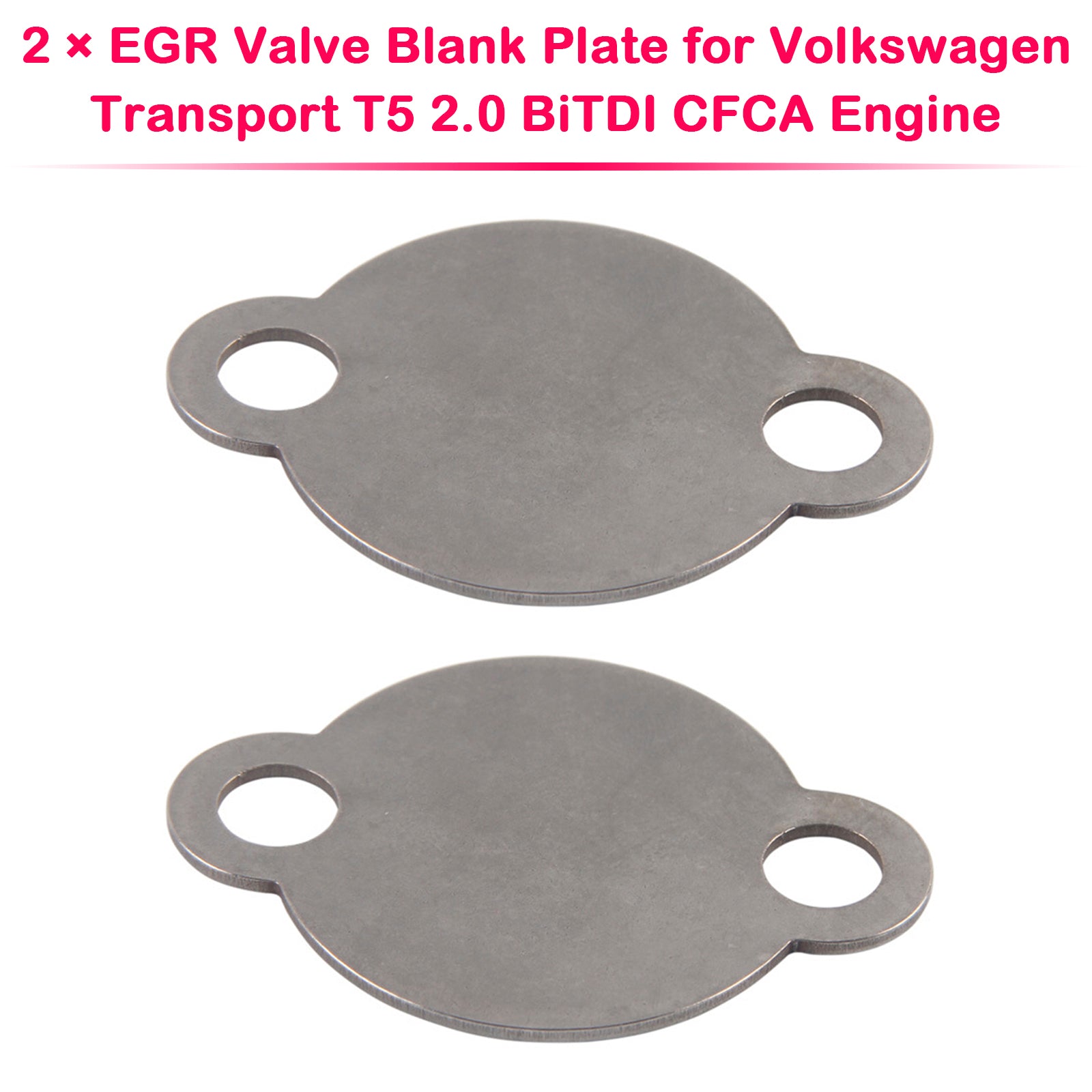 2 × EGR Valve Blank Plate for Volkswagen Transport T5 2.0 BiTDI CFCA Engine
