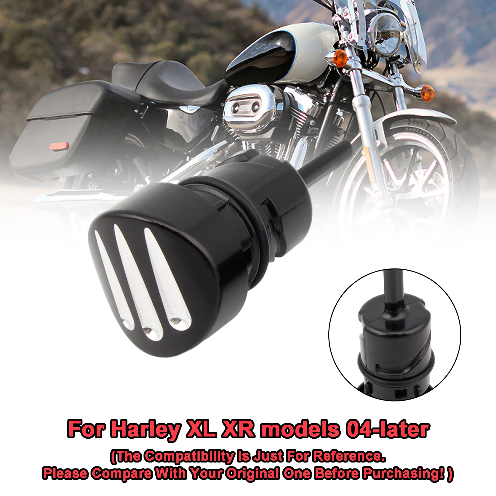 Oliepeilstok Tankdop Plug Voor Sportster XL883 XL1200 2004-2016