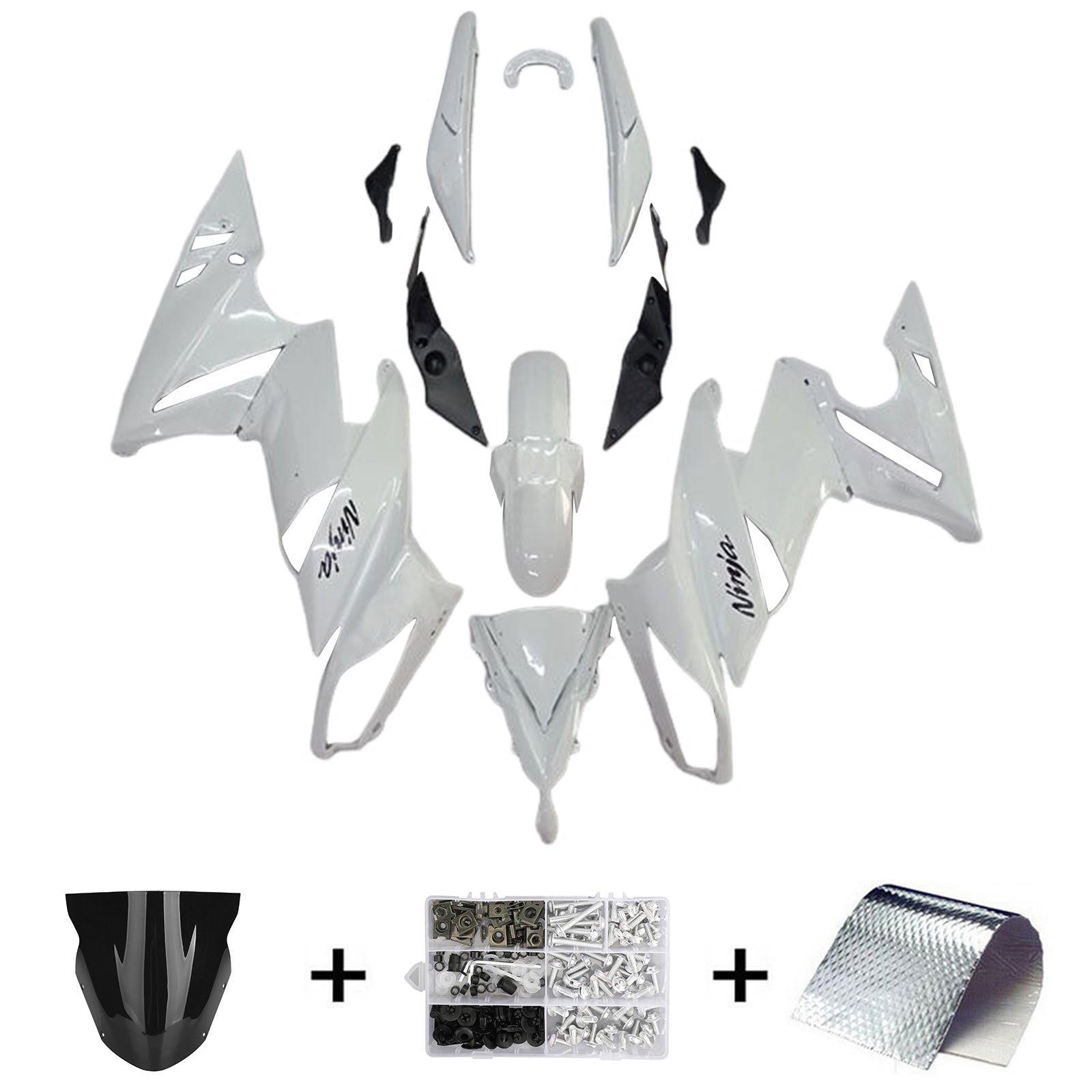 2009-2011 Kawasaki Ninja 650 ER-6F EX650 Injection Fairing Kit Plastic