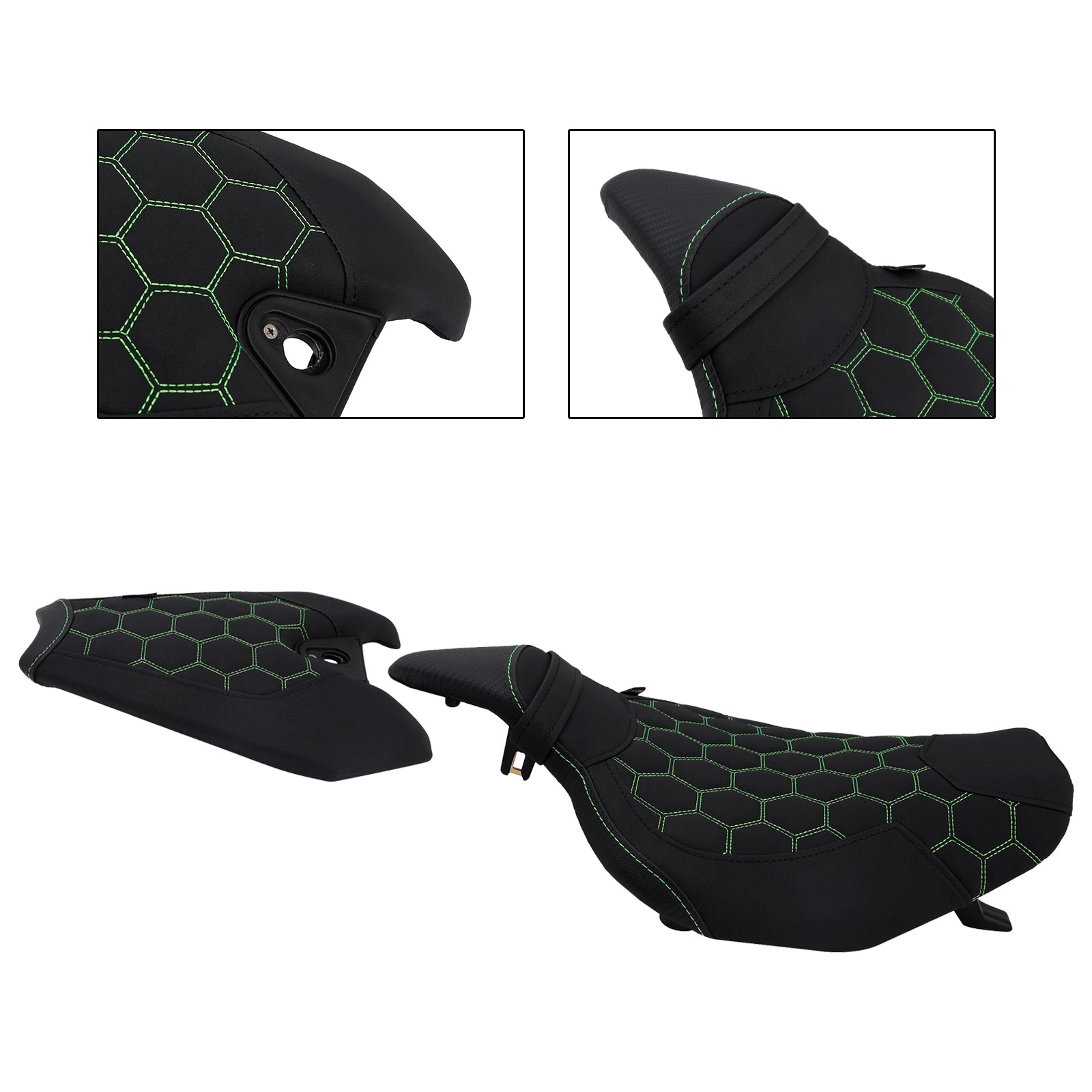 Driver&Passenger Seat Kit Rear Cushion Green2 For Kawasaki Z1000 2014-2025 2024