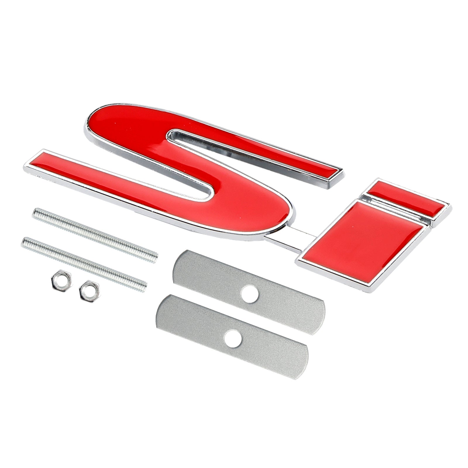 Si voorgrille embleem sticker badge voor Honda rood-zilver