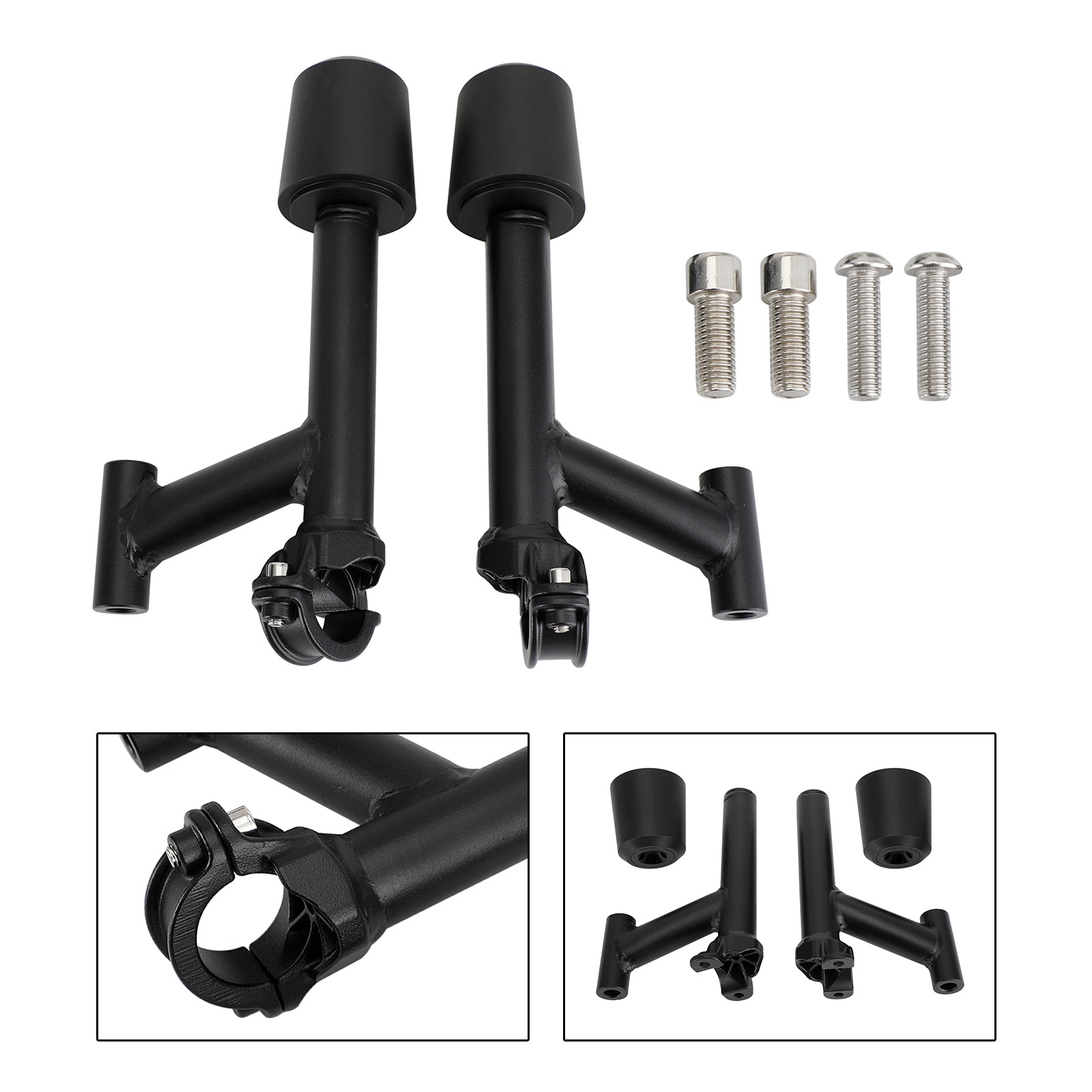 Cnc Anti-Crash Frame Sliders Protector Black Fit For Rc390 Rc 390 2022-2023