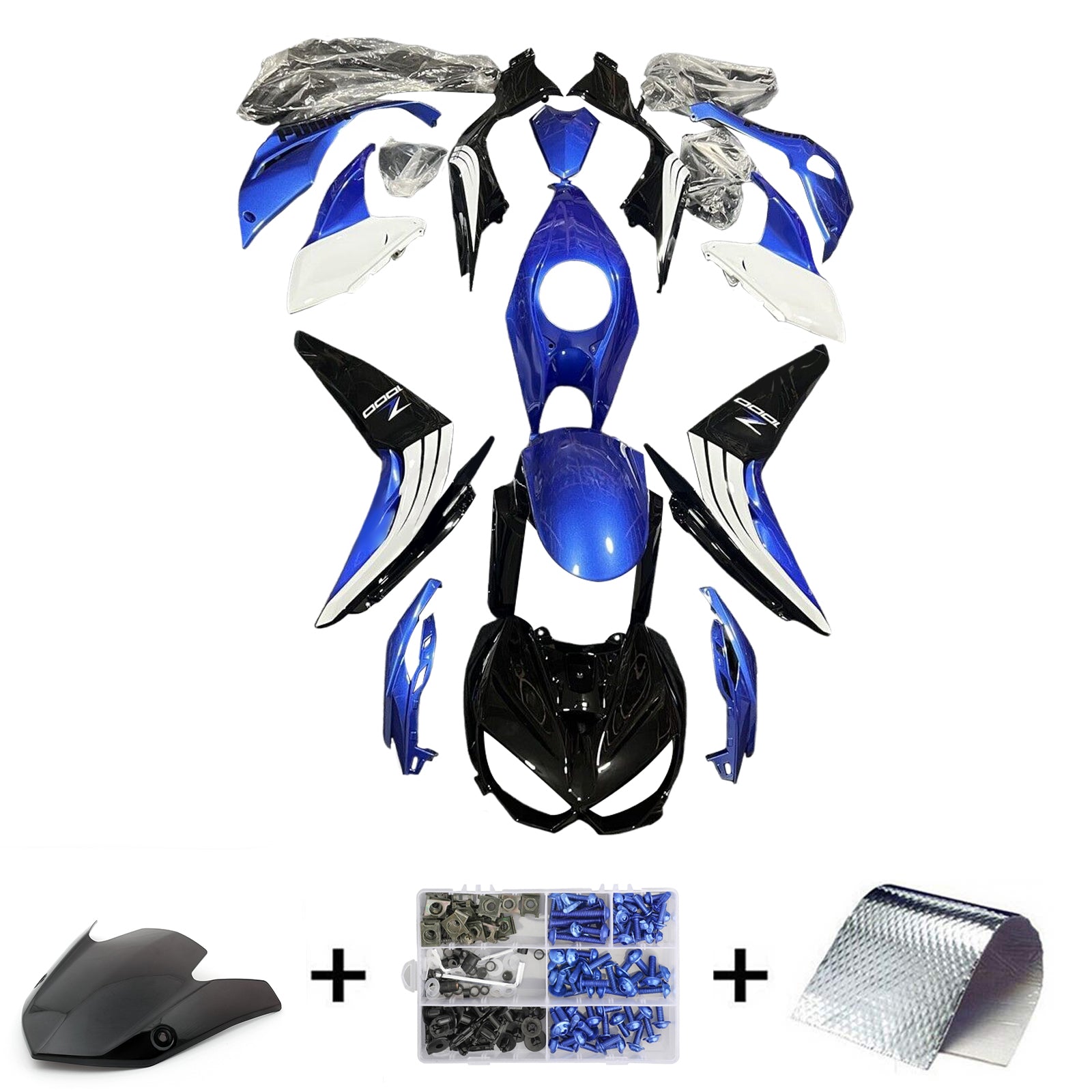 2014-2017 Kawasaki Z1000 Injection Fairing Kit Bodywork Plastic ABS