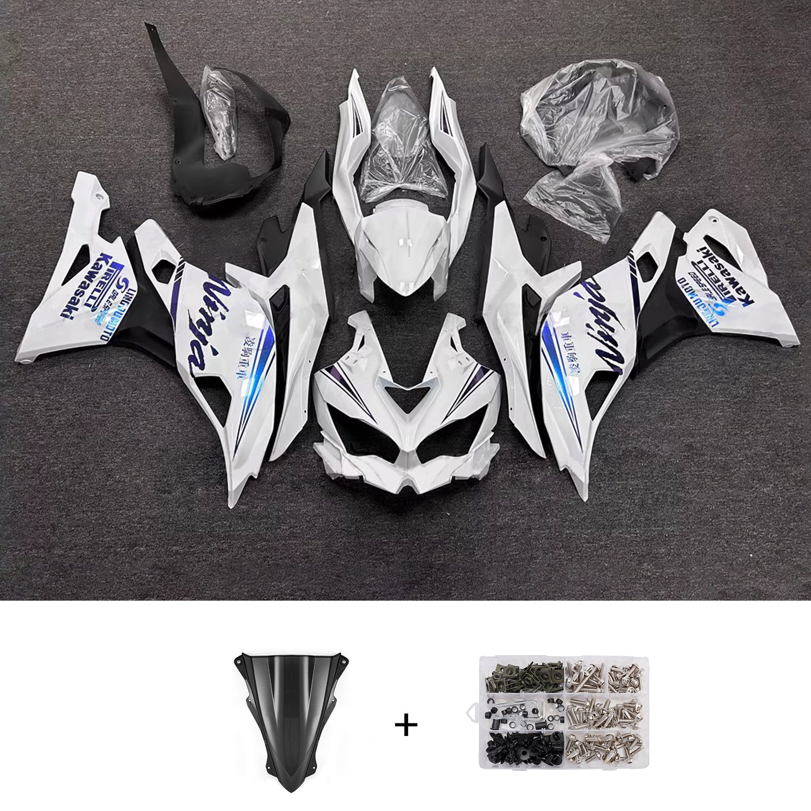 Kit carenatura iniezione adatto per Kawasaki Ninja ZX-25R ZX-4R ZX-4RR 2019-2025
