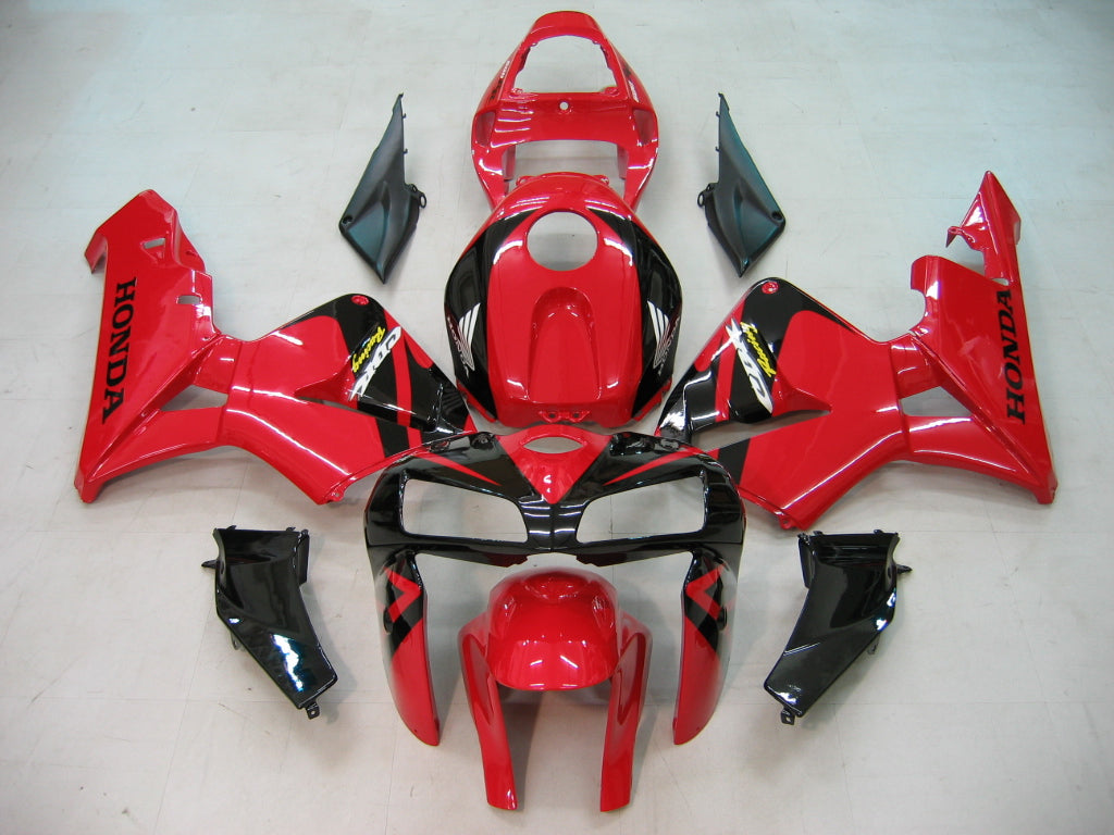 2005-2006 Honda CBR 600 RR Red & Black CBR Honda Racing Fairings Generic