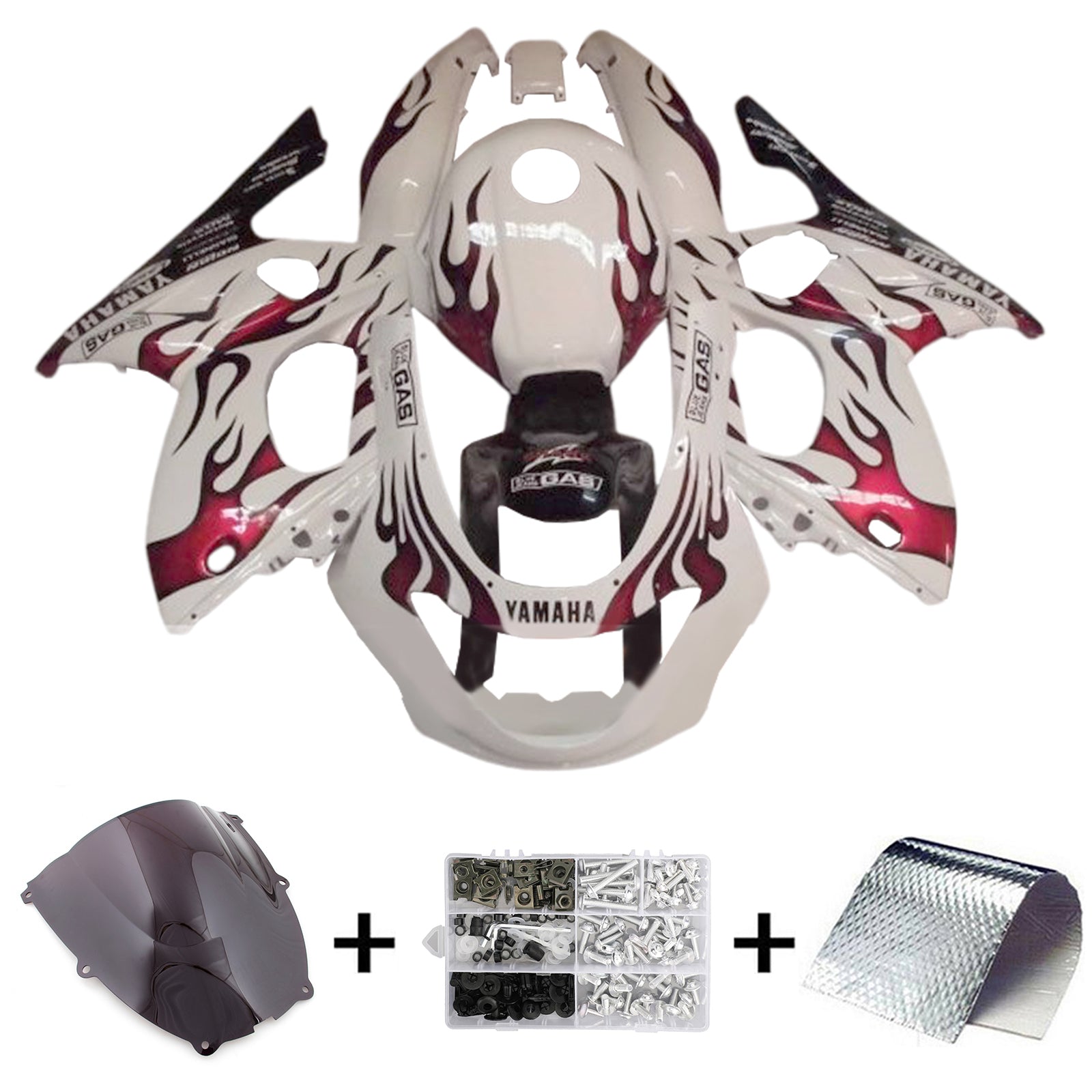 1996-2007 Yamaha YZF 600R Thundercat Kit de carénage d'injection carrosserie plastique ABS