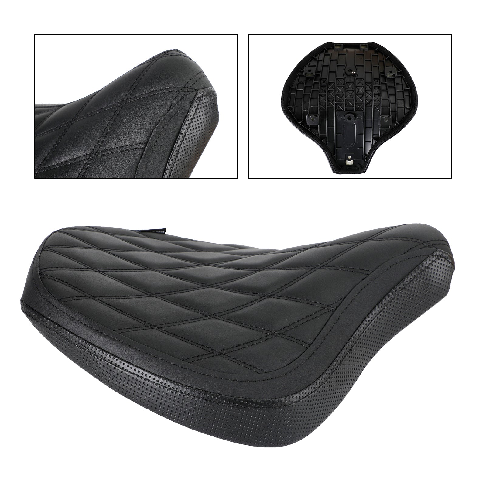 Front Raider Seat Driver Cushion Pu Diamond For Tr Bobber 17-22 2019 2020 2021 Brown