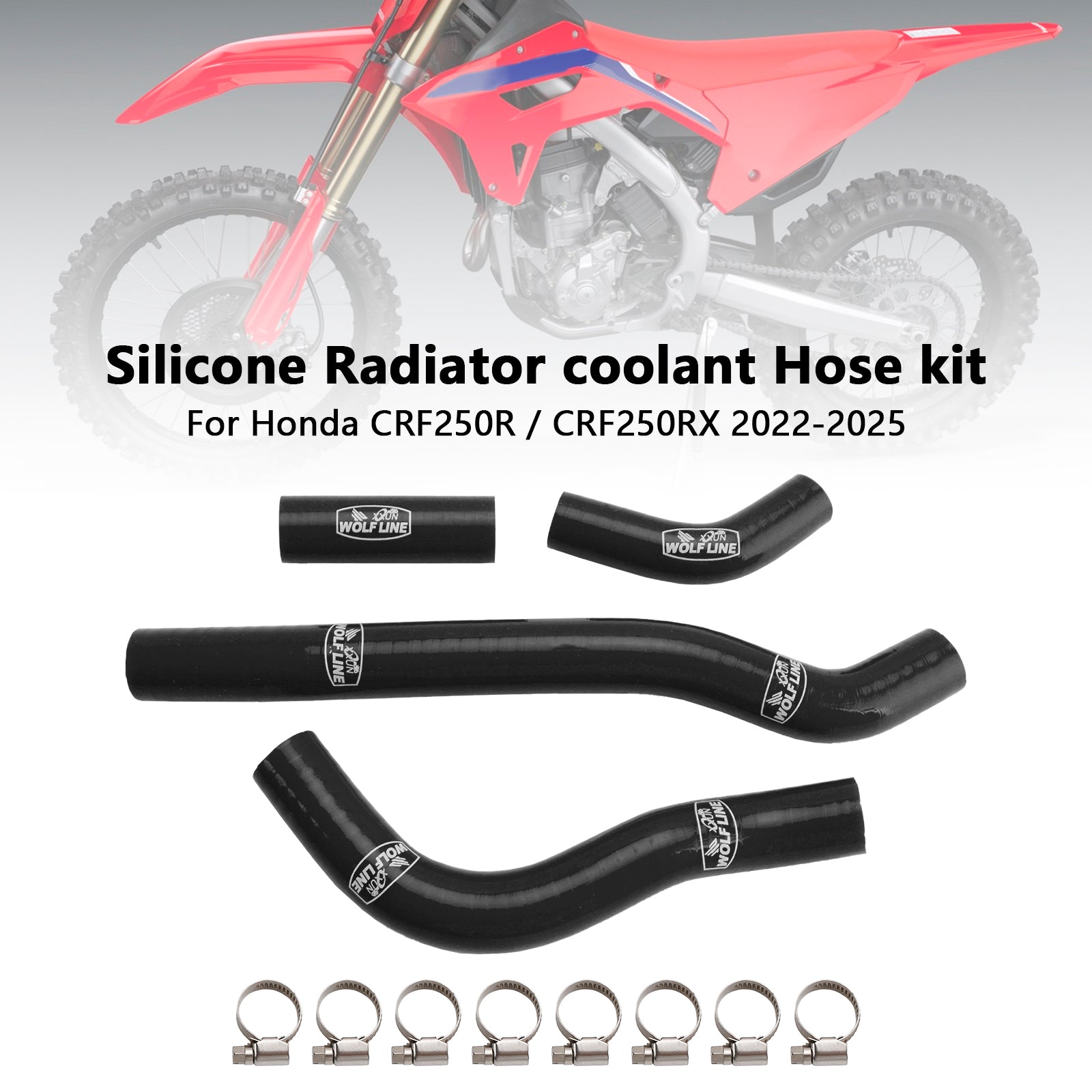 2022-2025 Honda CRF250R CRF250RX Silicone Radiator coolant Hose