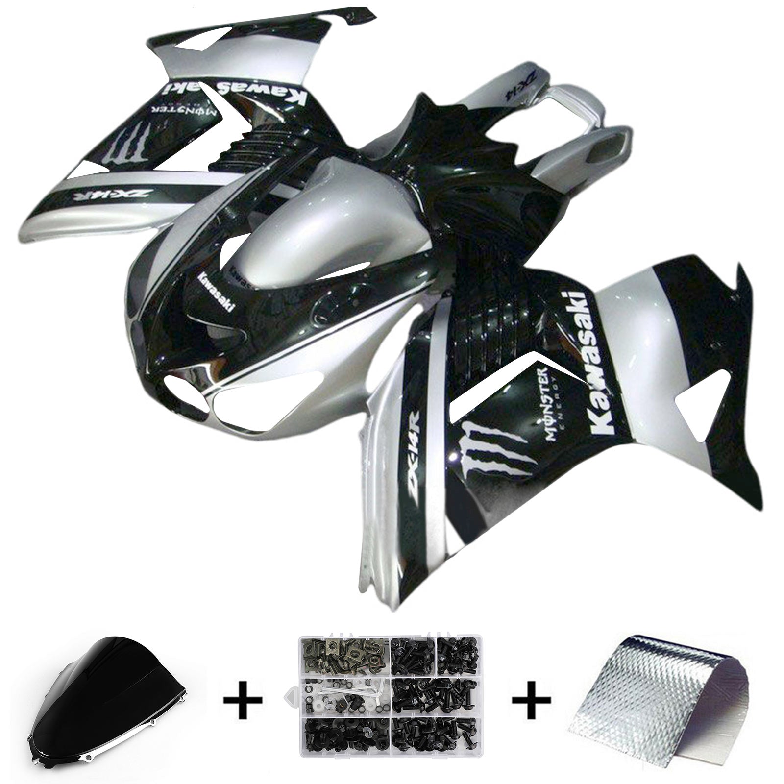 Kit de carénage d'injection Kawasaki ZX14R ZZR1400 2006-2011