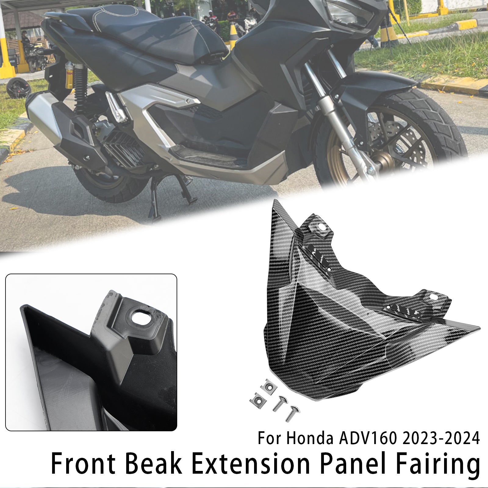 Front Beak Extension Nose Panel Fairing For Honda ADV 160 2023-2024