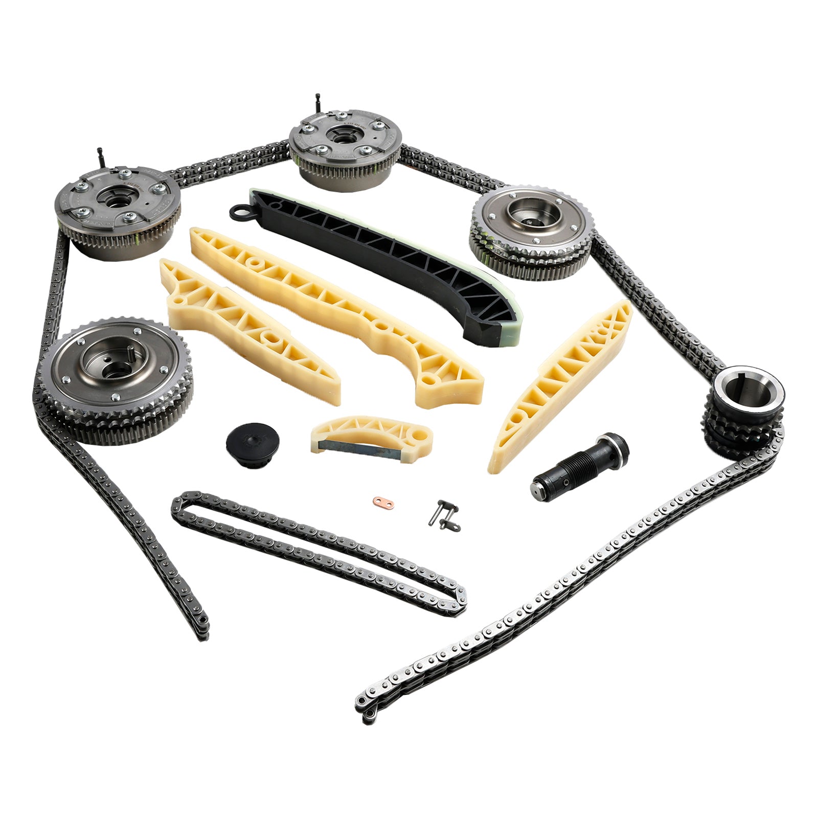 2006 Mercedes-Benz R 350 4Matic? 3.5L V6 - Gas Timing Chain Kit + 4× Camshaft Adjusters