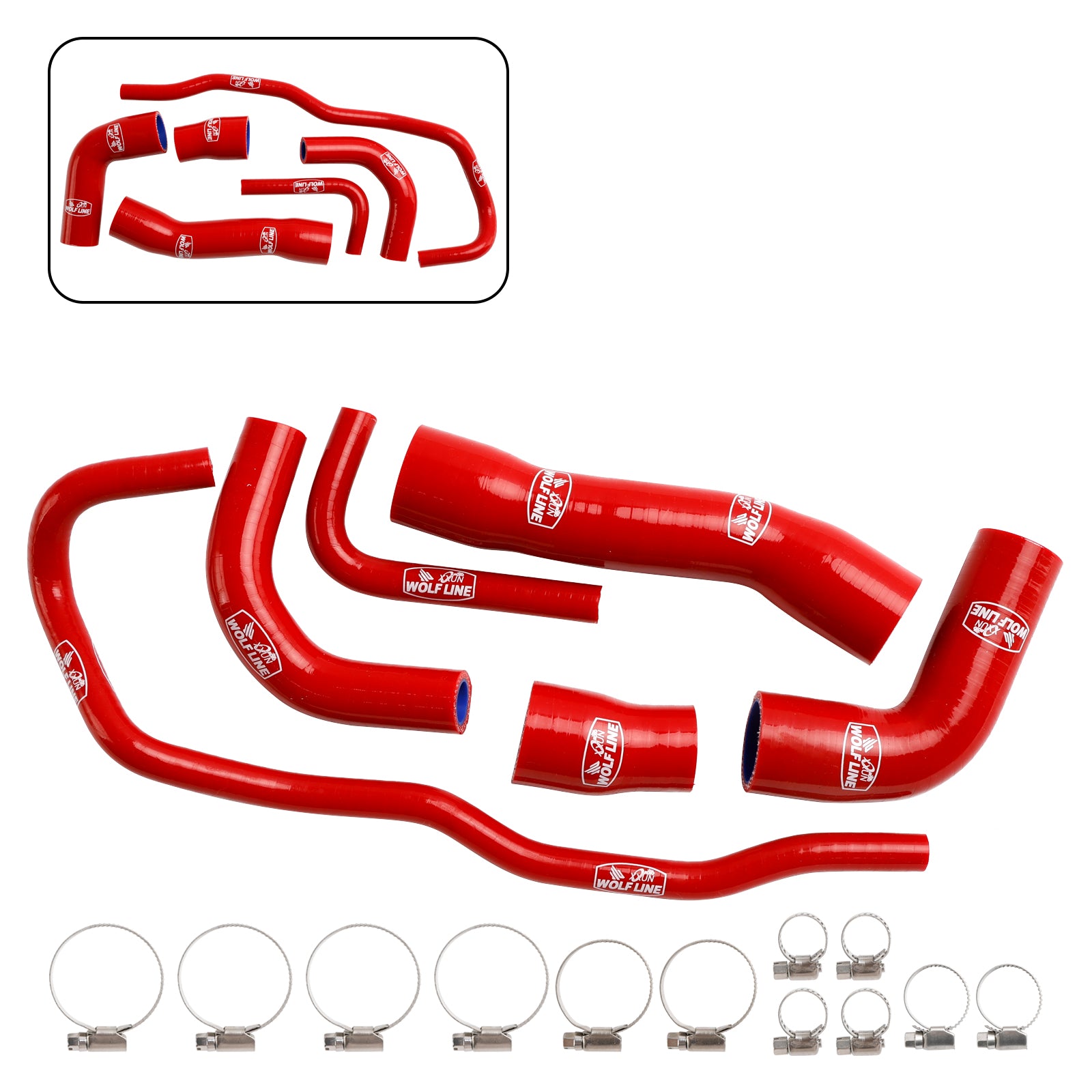 2021-2024 BMW S1000XR Silikon Radiator kjølevæskesett Kit
