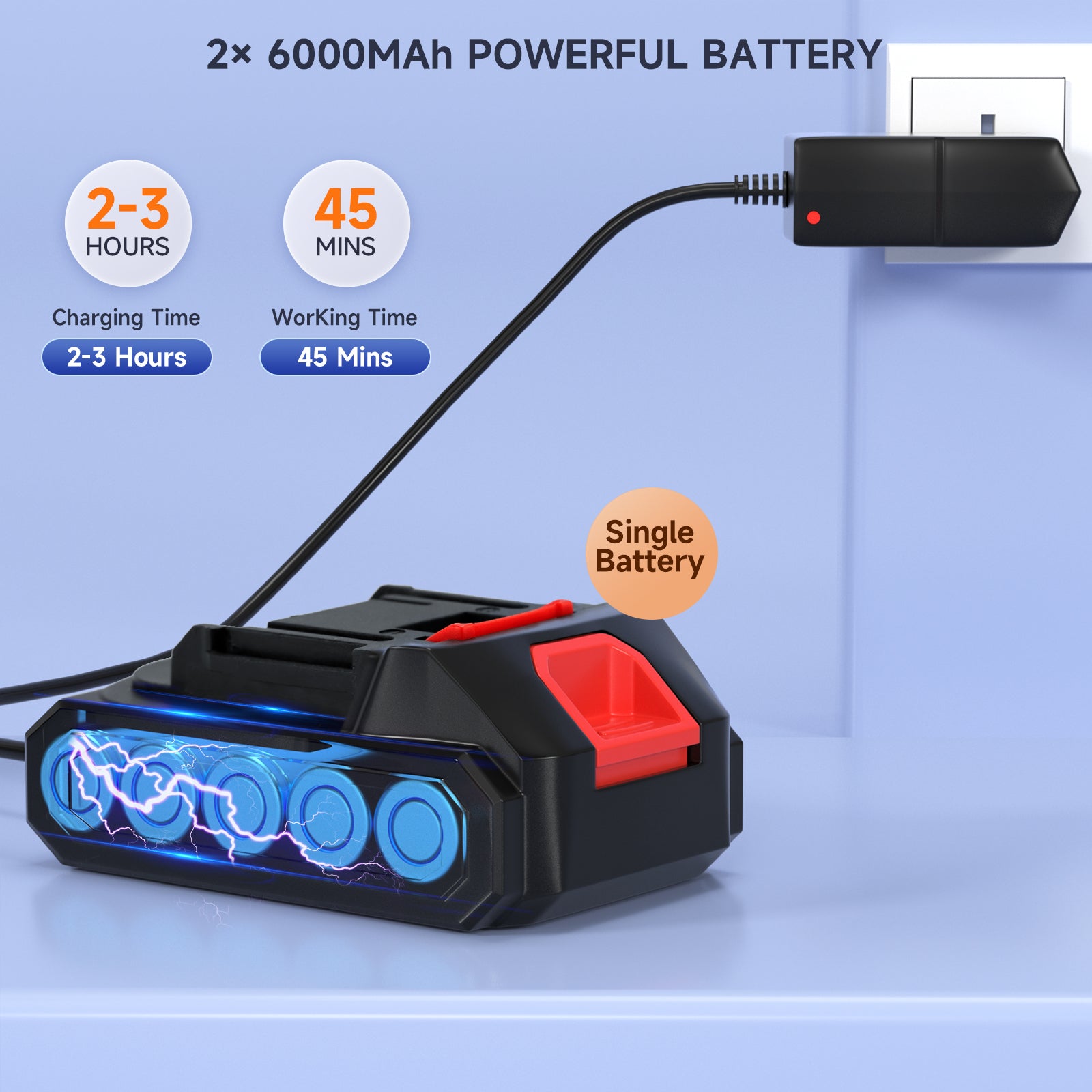 Draadloos draagbaar elektrisch hogedrukwaterspuitpistool Autowasmachinereiniger