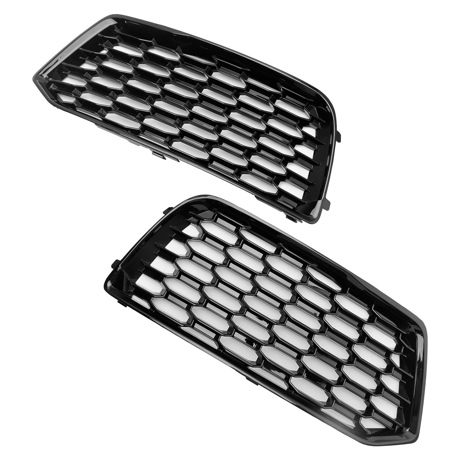 2018-2022 Audi Q5 Mesh 2PCS Front Bumper Cover Grill Grille Bezel Insert