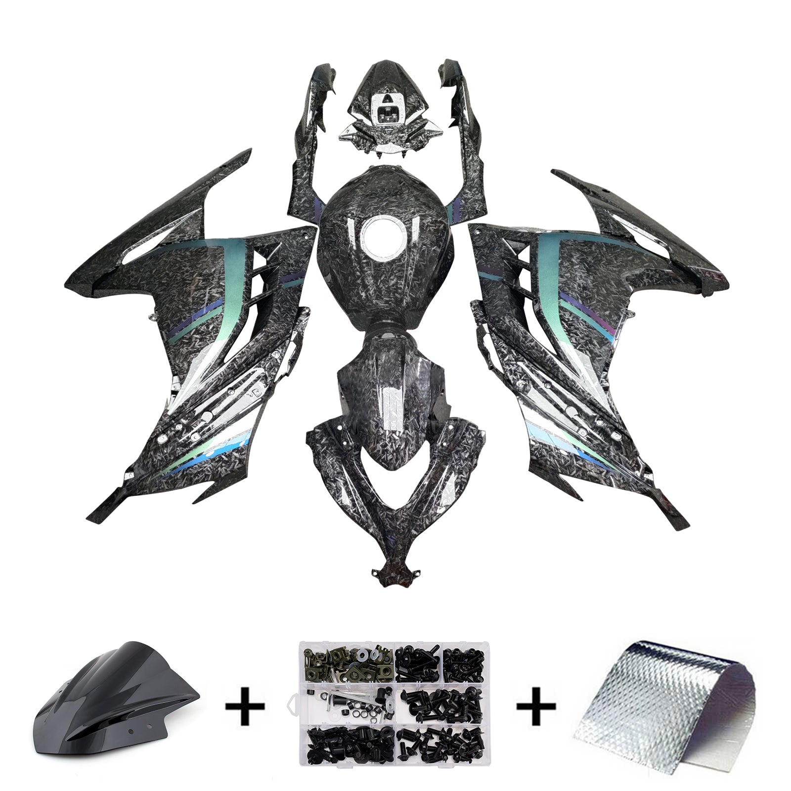 Injectie Kuip Kit Carrosserie Kunststof ABS geschikt voor Kawasaki EX300 Ninja 300 2013-2024