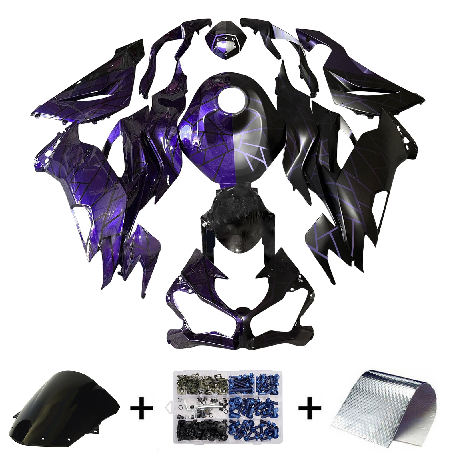 Injection Fairing Kit Bodywork Plastic ABS fit For Kawasaki ZX6R 2019-2023