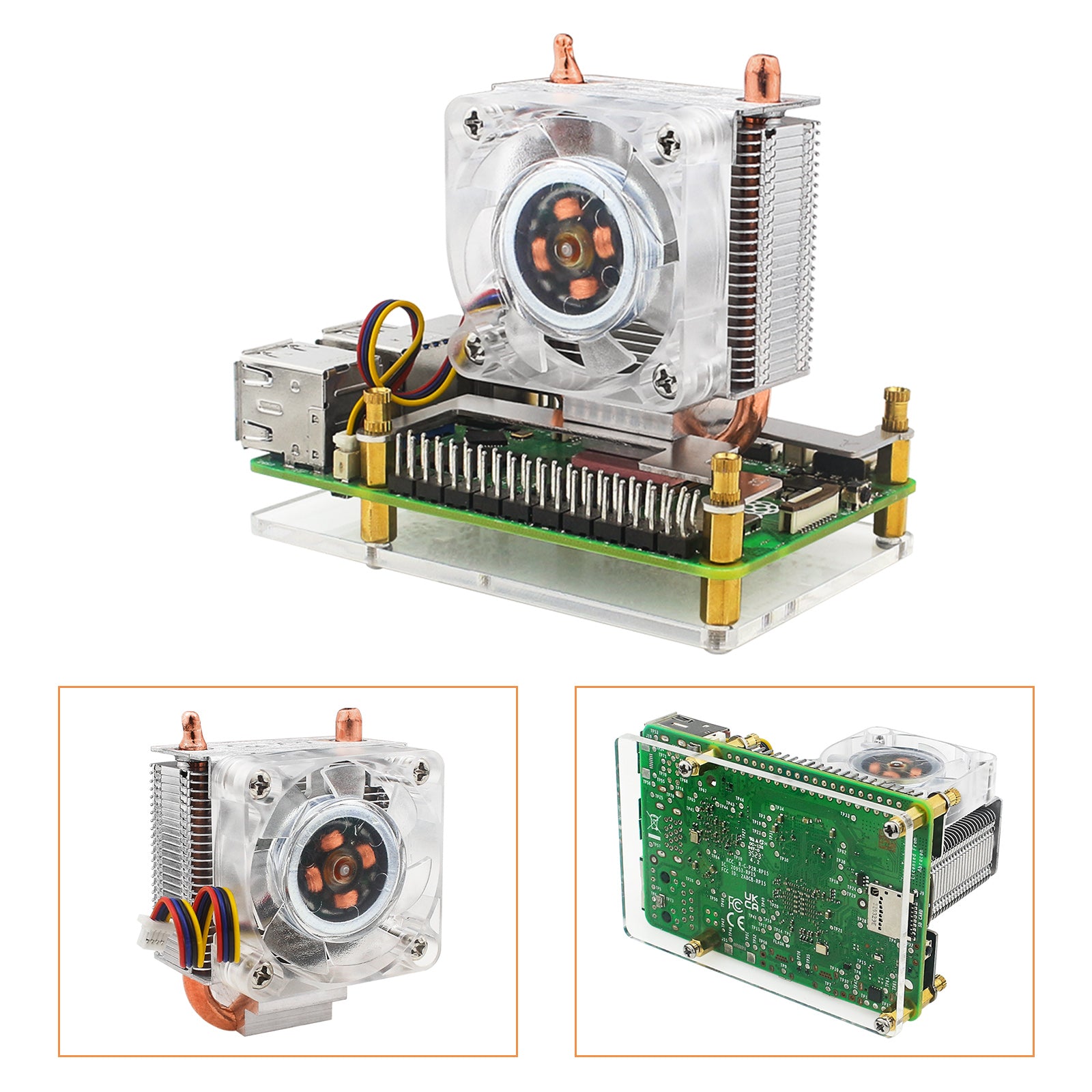 Raspberry Pi 5B tour ventilateur framboise glace tour radiateur Pi5 glace refroidissement radiateur