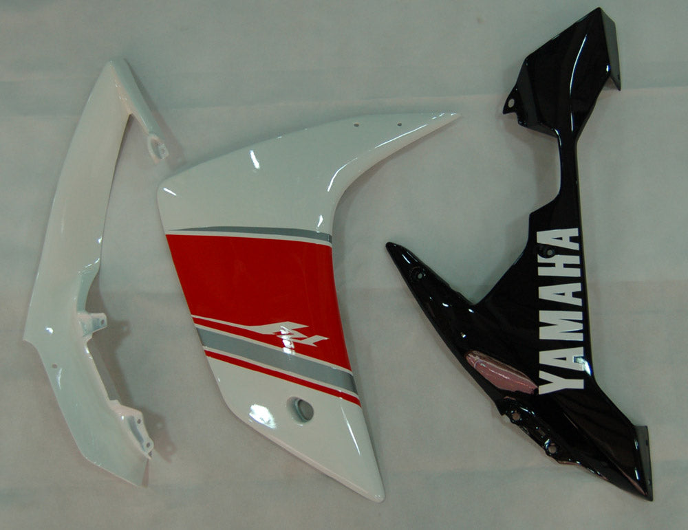 2007-2008 Yamaha YZF-R1 Blanc Rouge Noir Carénages Racing Générique