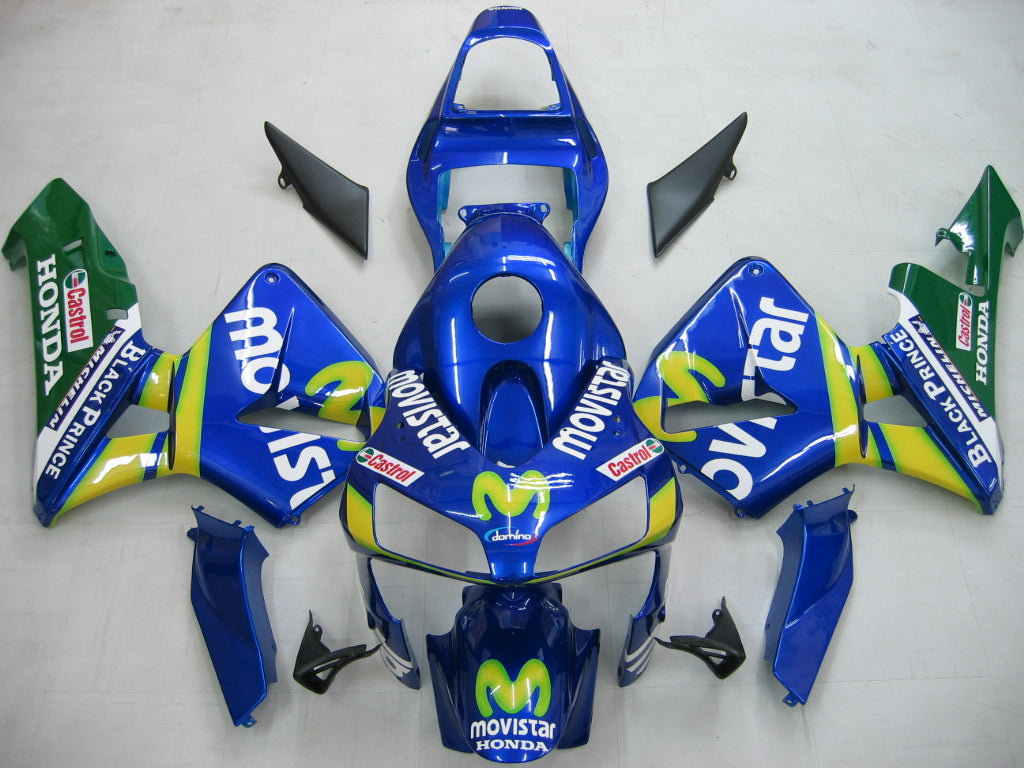 2003-2004 Honda CBR 600 RR Blue & Green Movistar Racing Fairings Generic