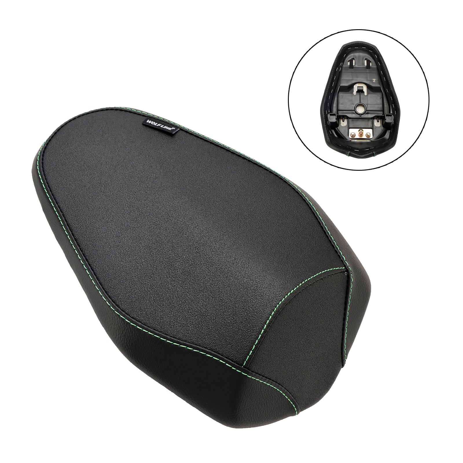 2023 Kawasaki ZX-4R ZX-4RR Bakre passasjersete Pute Pillion Flat Blacka